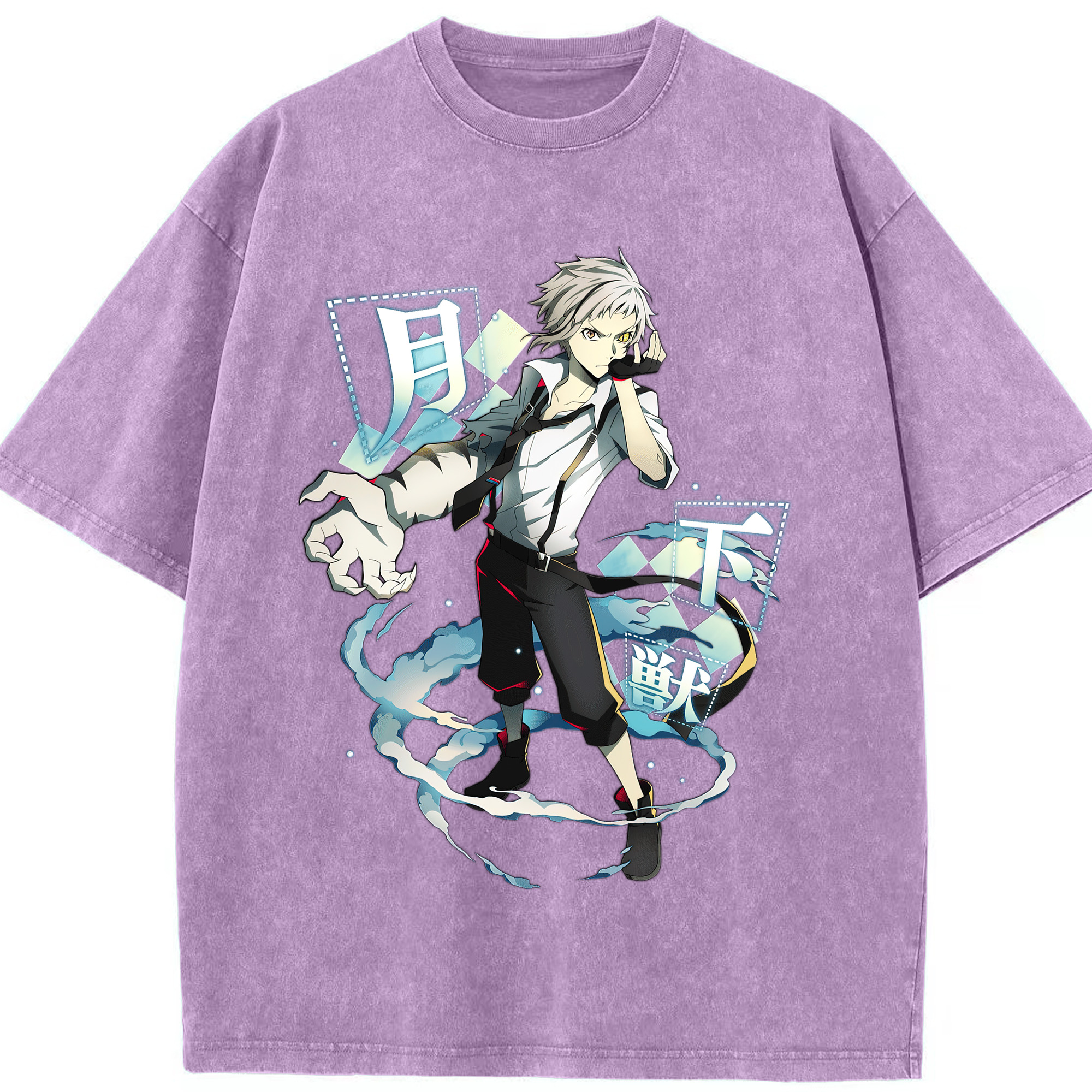 （画像用） 文豪ストレイドッグス Bungo Stray Dogs 綿100% ヴィンテージ風 半袖Tシャツ（フロントプリント）