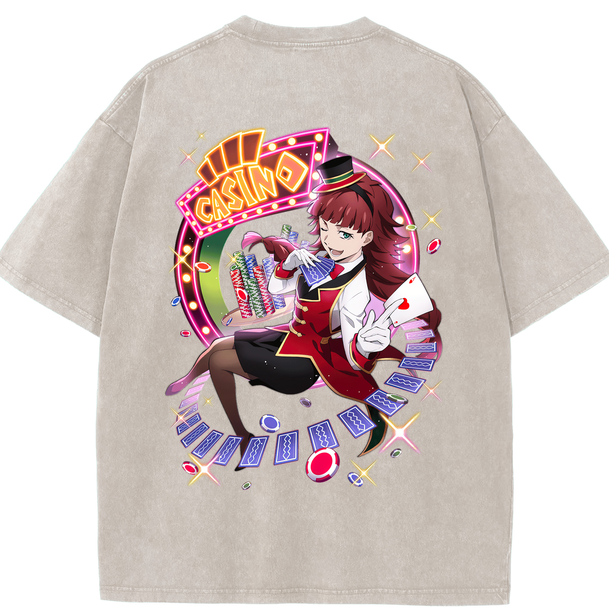 （画像用） 文豪ストレイドッグス Bungo Stray Dogs 綿100% ヴィンテージ風 半袖Tシャツ（背面プリント）