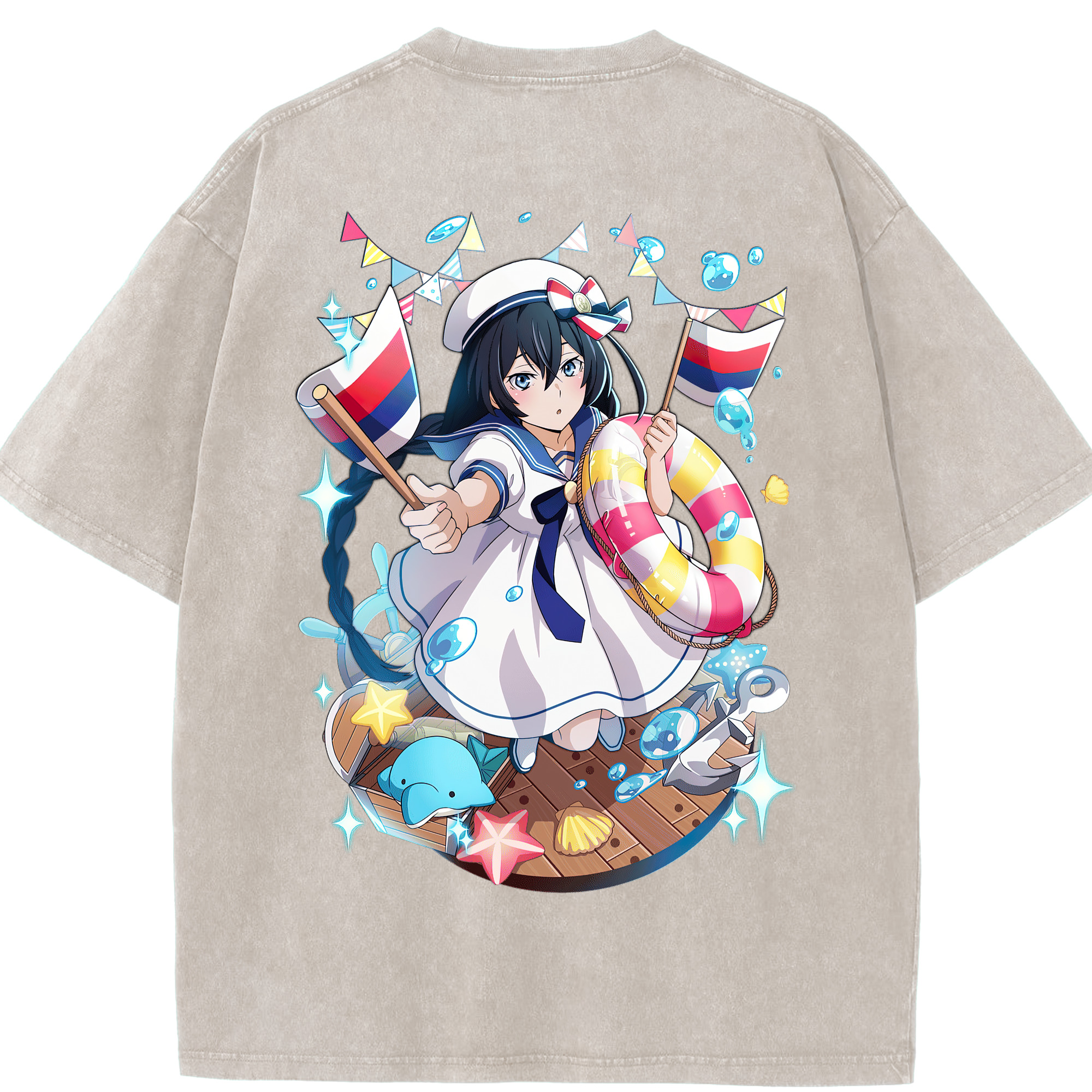 （画像用） 文豪ストレイドッグス Bungo Stray Dogs 綿100% ヴィンテージ風 半袖Tシャツ（背面プリント）
