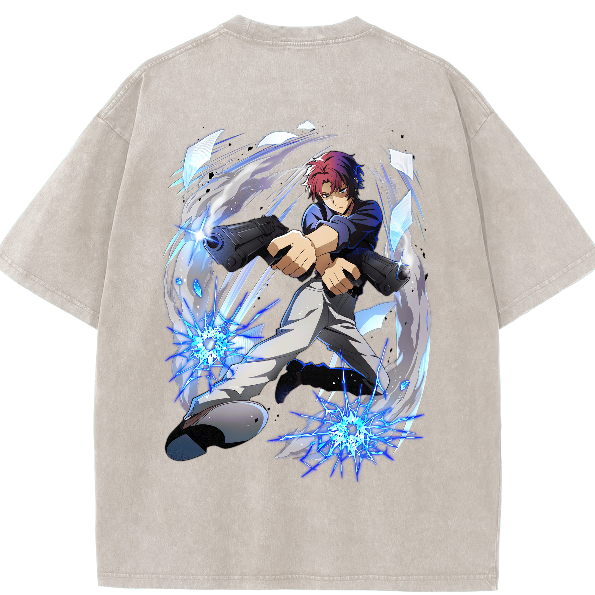 （画像用） 文豪ストレイドッグス Bungo Stray Dogs 綿100% ヴィンテージ風 半袖Tシャツ（背面プリント）