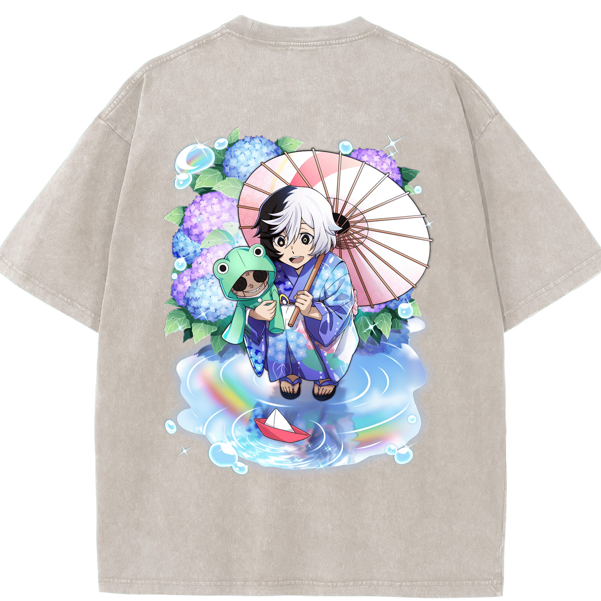 （画像用） 文豪ストレイドッグス Bungo Stray Dogs 綿100% ヴィンテージ風 半袖Tシャツ（背面プリント）