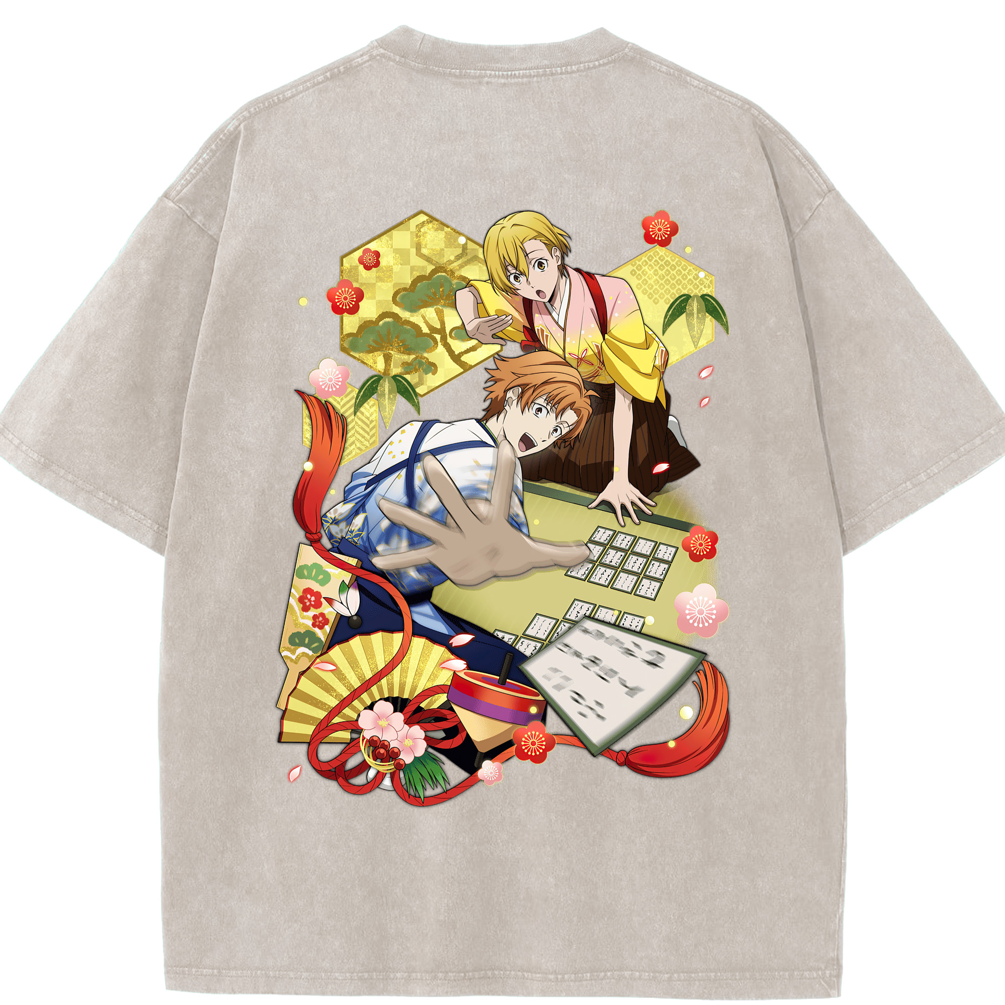 （画像用） 文豪ストレイドッグス Bungo Stray Dogs 綿100% ヴィンテージ風 半袖Tシャツ（背面プリント）