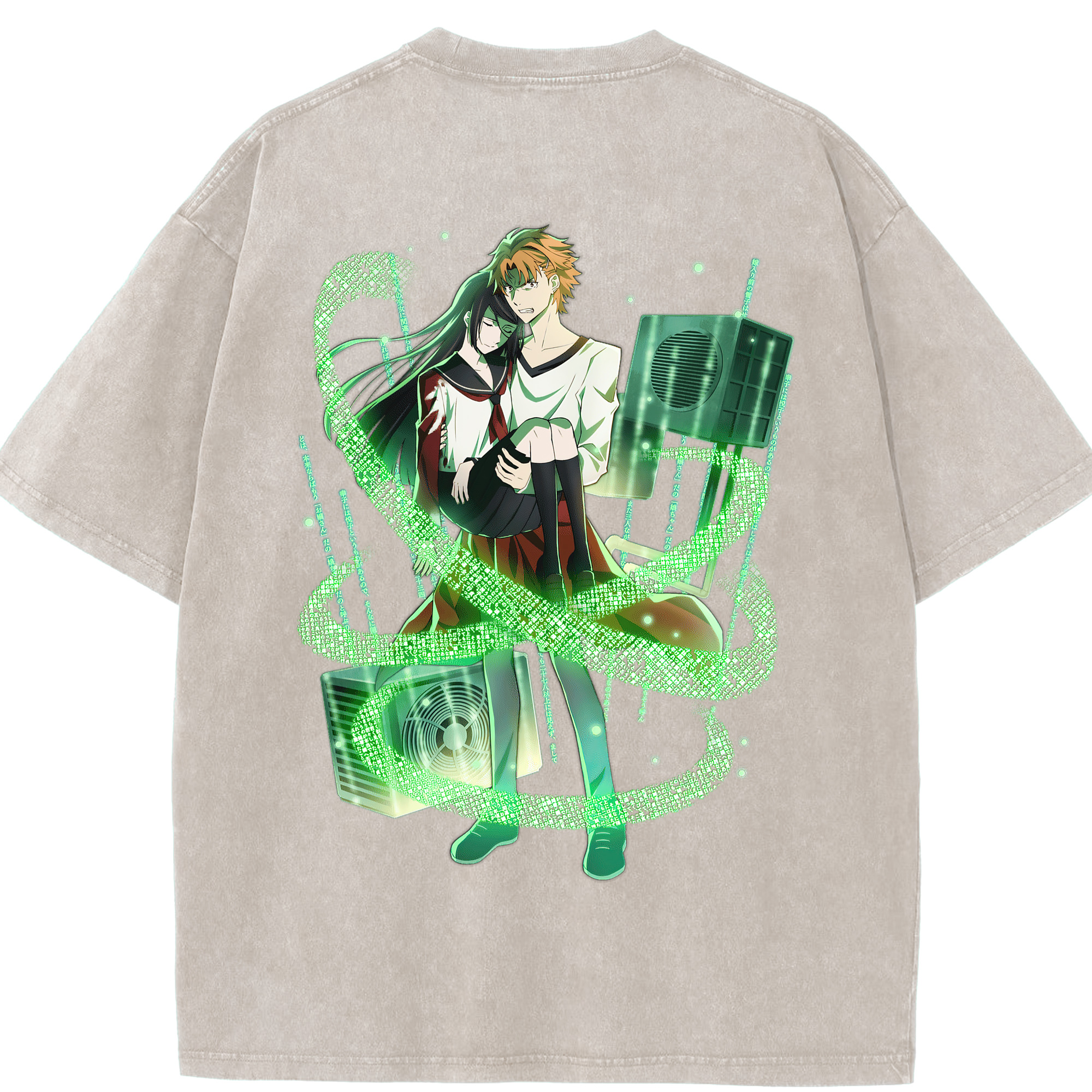 （画像用） 文豪ストレイドッグス Bungo Stray Dogs 綿100% ヴィンテージ風 半袖Tシャツ（背面プリント）