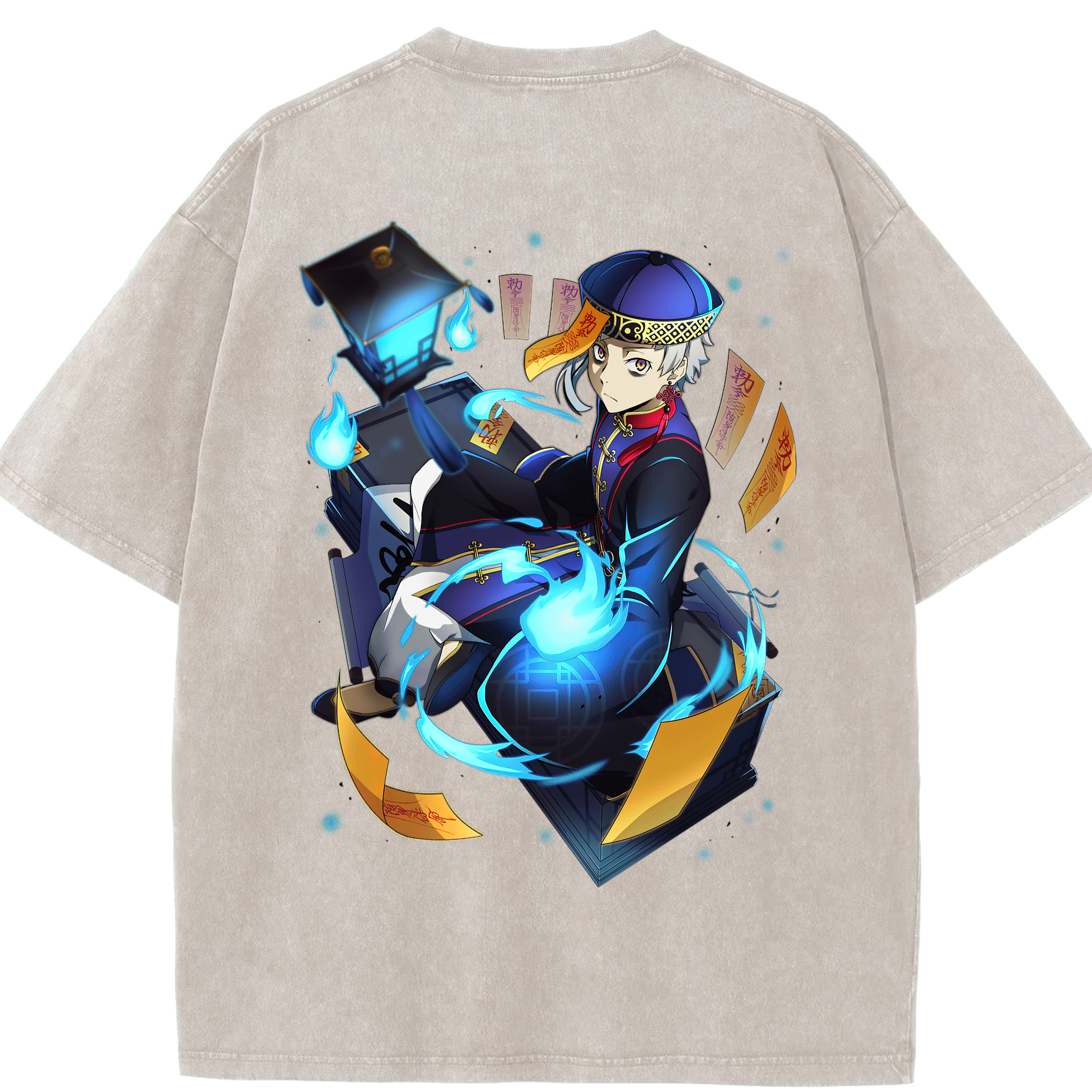 （画像用） 文豪ストレイドッグス Bungo Stray Dogs 綿100% ヴィンテージ風 半袖Tシャツ（背面プリント）