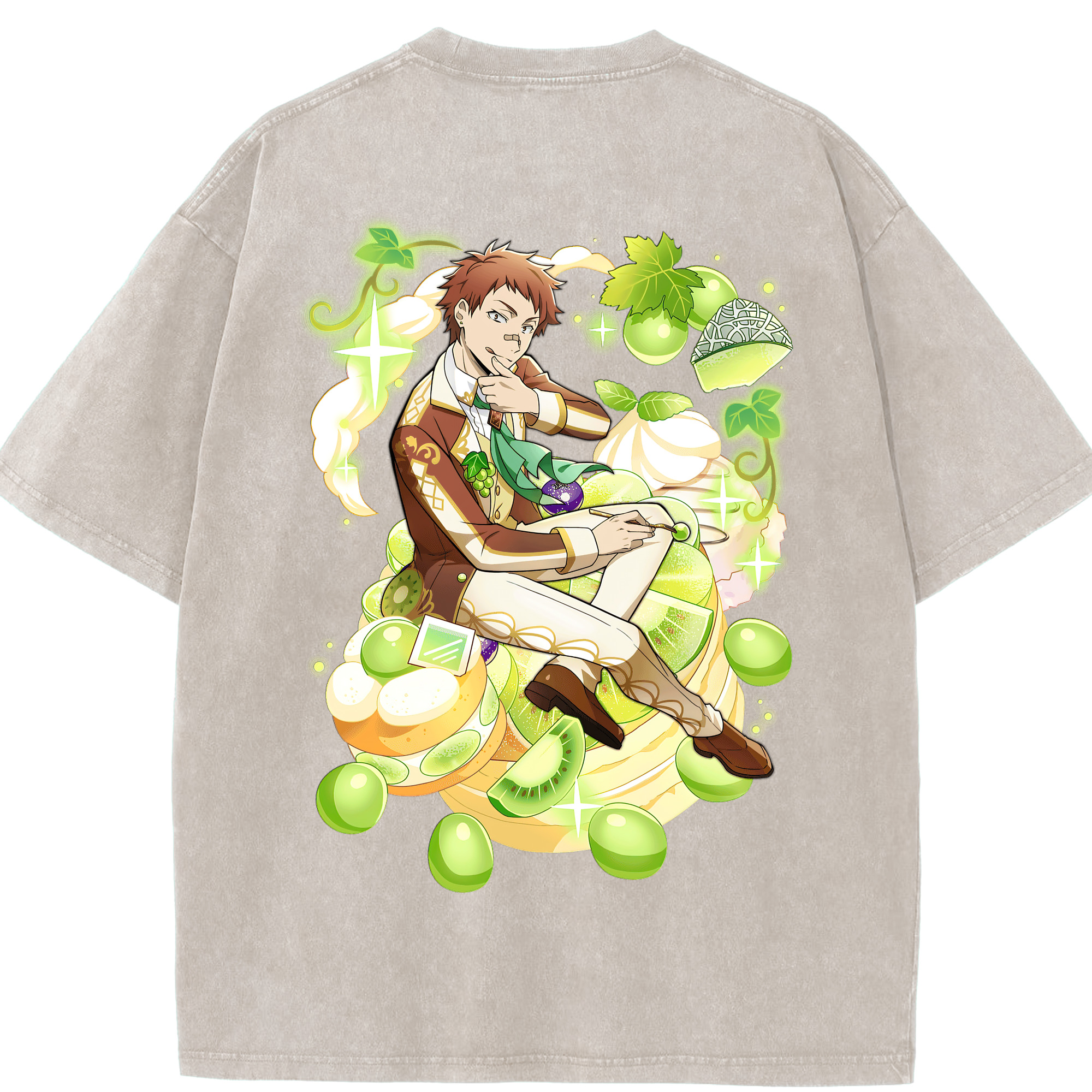 （画像用） 文豪ストレイドッグス Bungo Stray Dogs 綿100% ヴィンテージ風 半袖Tシャツ（背面プリント）