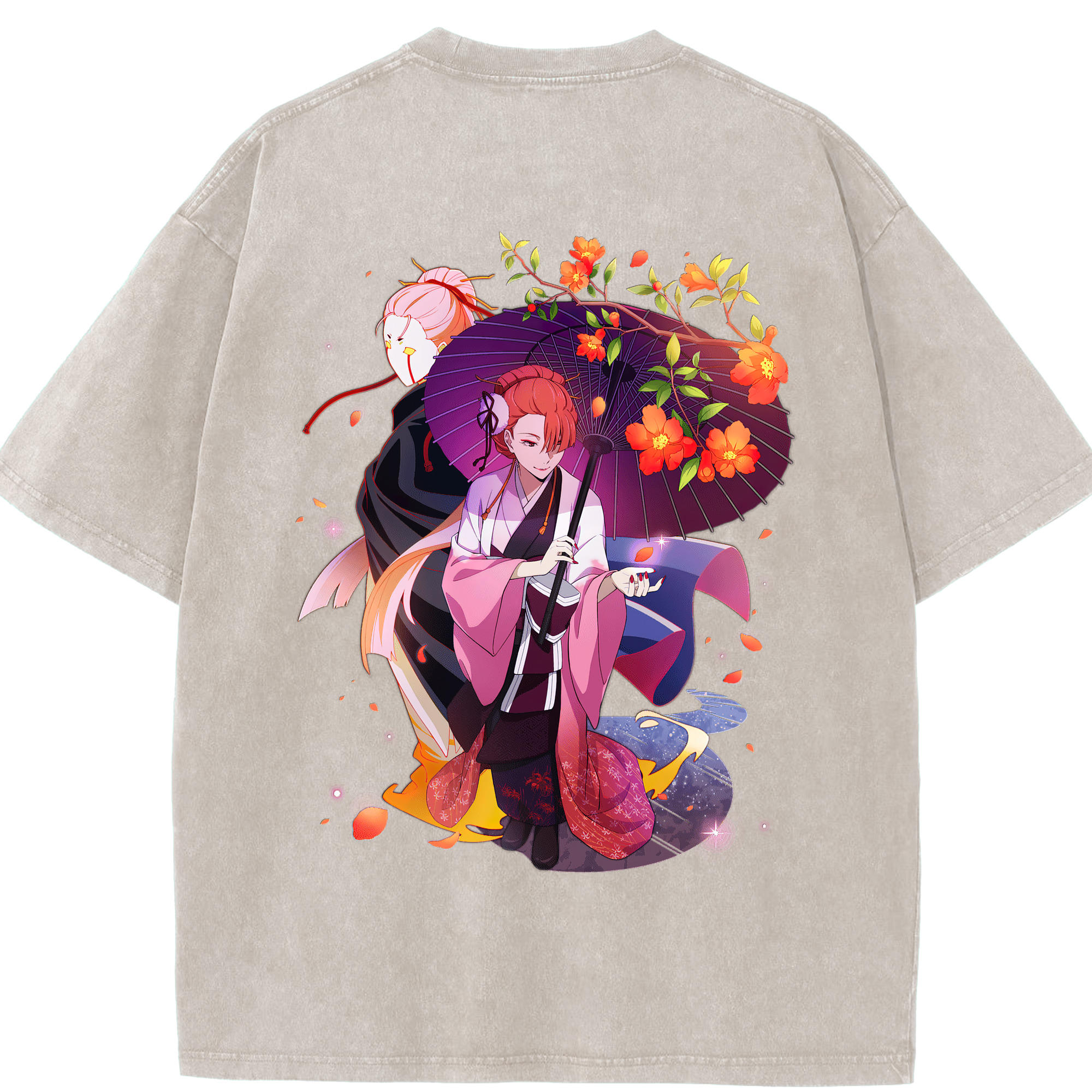 （画像用） 文豪ストレイドッグス Bungo Stray Dogs 綿100% ヴィンテージ風 半袖Tシャツ（背面プリント）