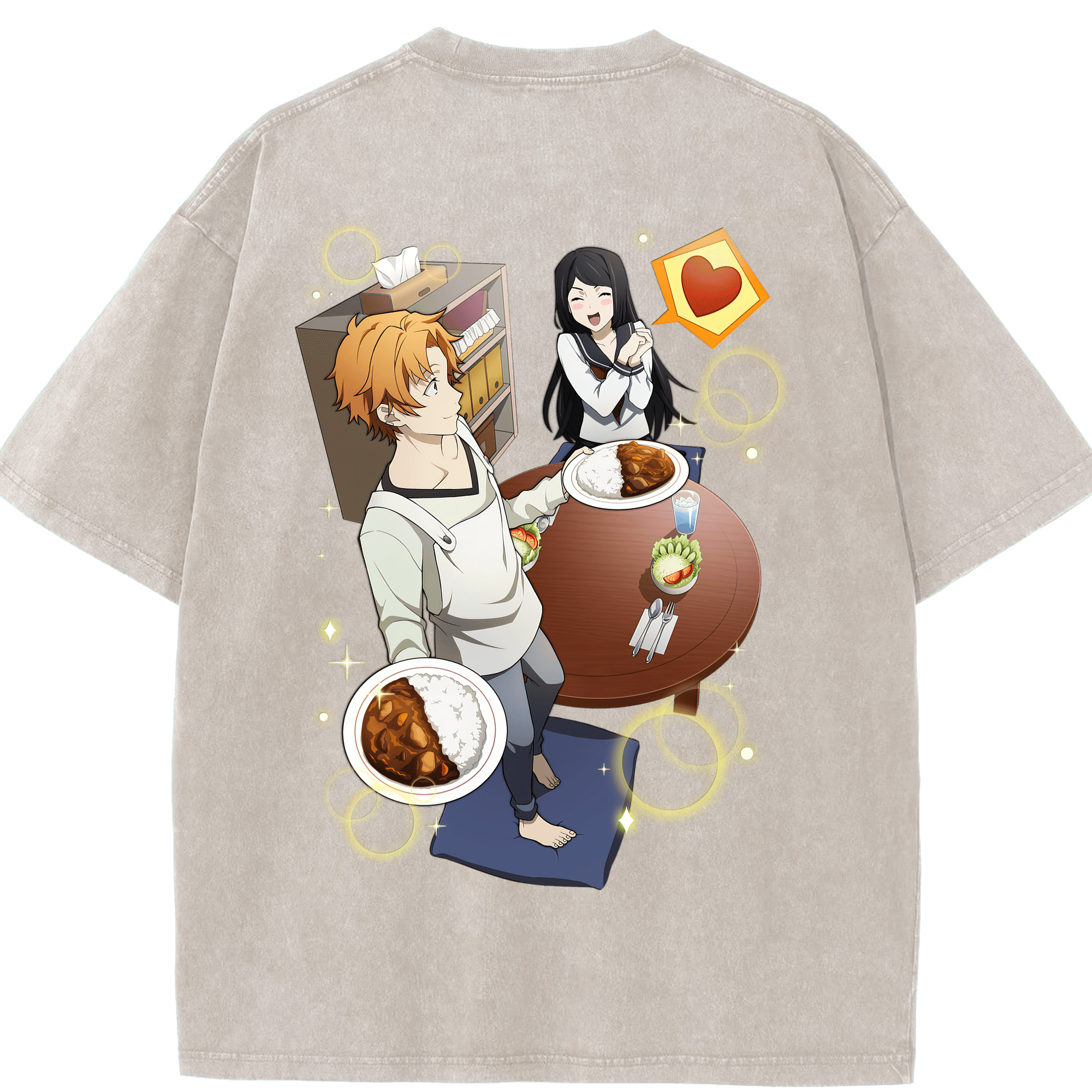 （画像用） 文豪ストレイドッグス Bungo Stray Dogs 綿100% ヴィンテージ風 半袖Tシャツ（背面プリント）