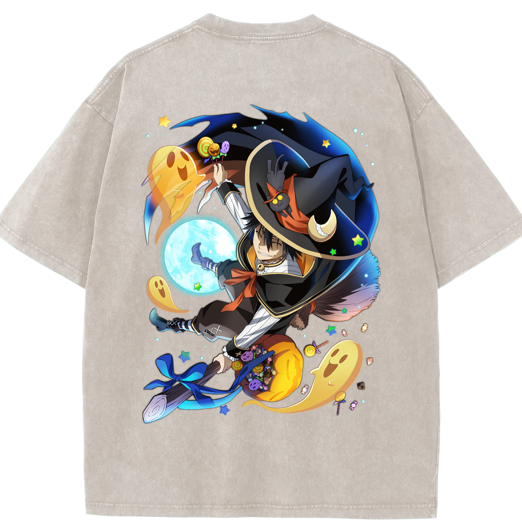 （画像用） 文豪ストレイドッグス Bungo Stray Dogs 綿100% ヴィンテージ風 半袖Tシャツ（背面プリント）