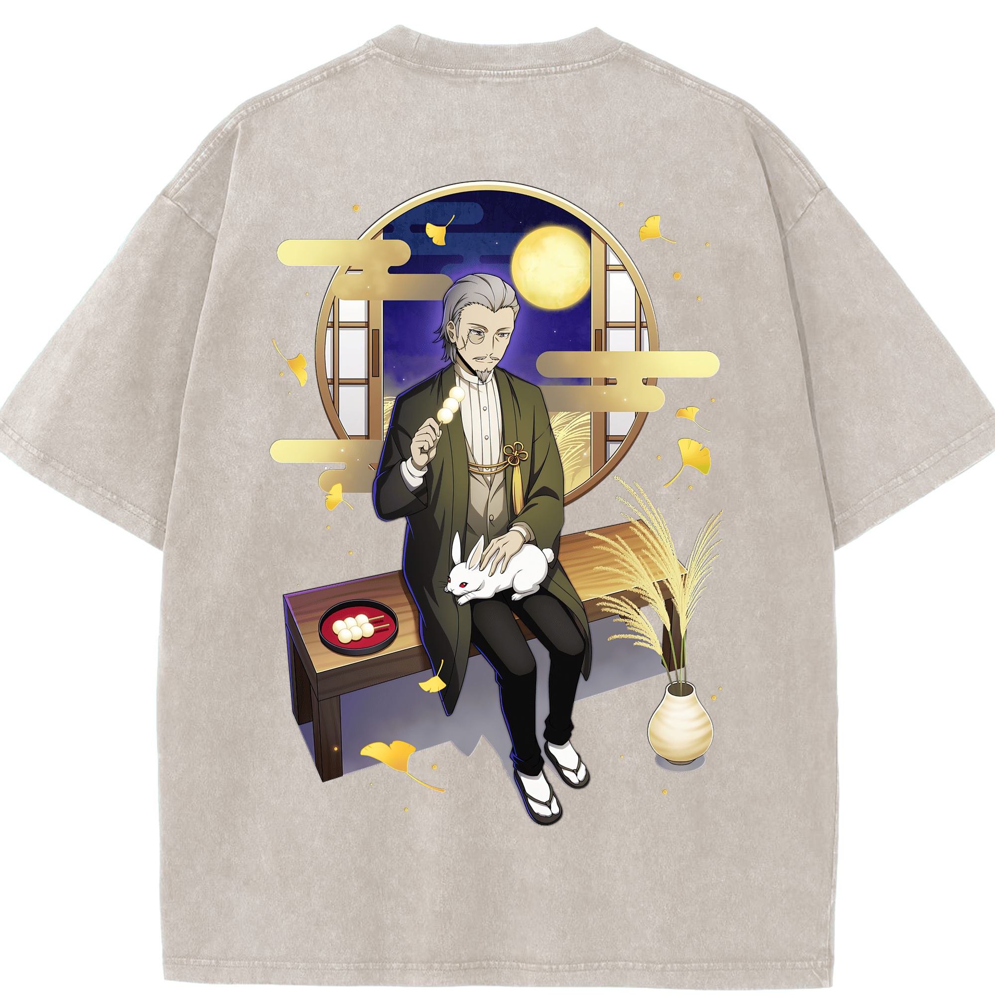 （画像用） 文豪ストレイドッグス Bungo Stray Dogs 綿100% ヴィンテージ風 半袖Tシャツ（背面プリント）