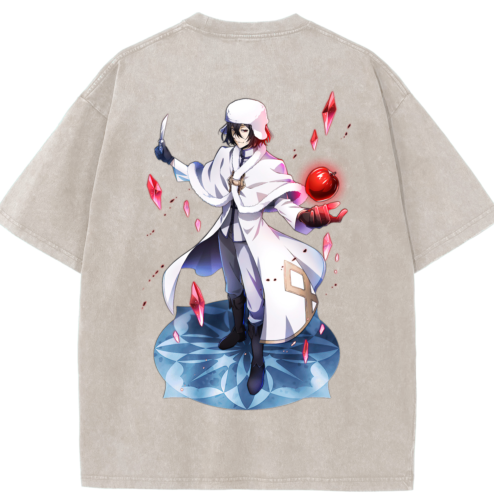 （画像用） 文豪ストレイドッグス Bungo Stray Dogs 綿100% ヴィンテージ風 半袖Tシャツ（背面プリント）