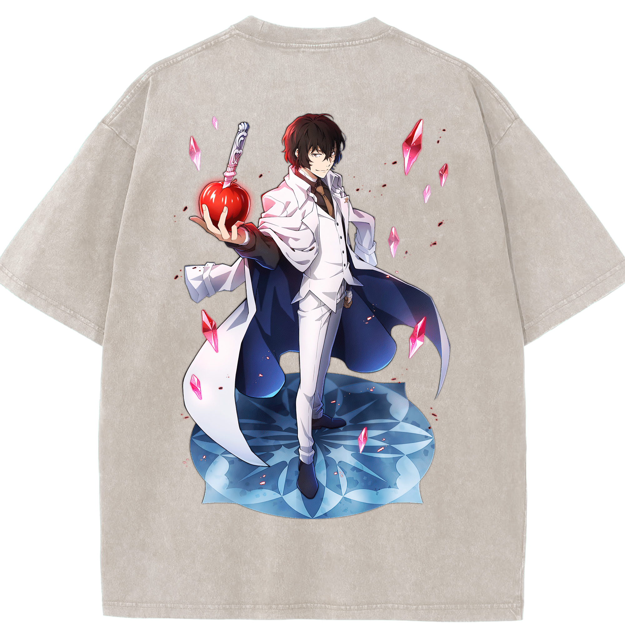 （画像用） 文豪ストレイドッグス Bungo Stray Dogs 綿100% ヴィンテージ風 半袖Tシャツ（背面プリント）