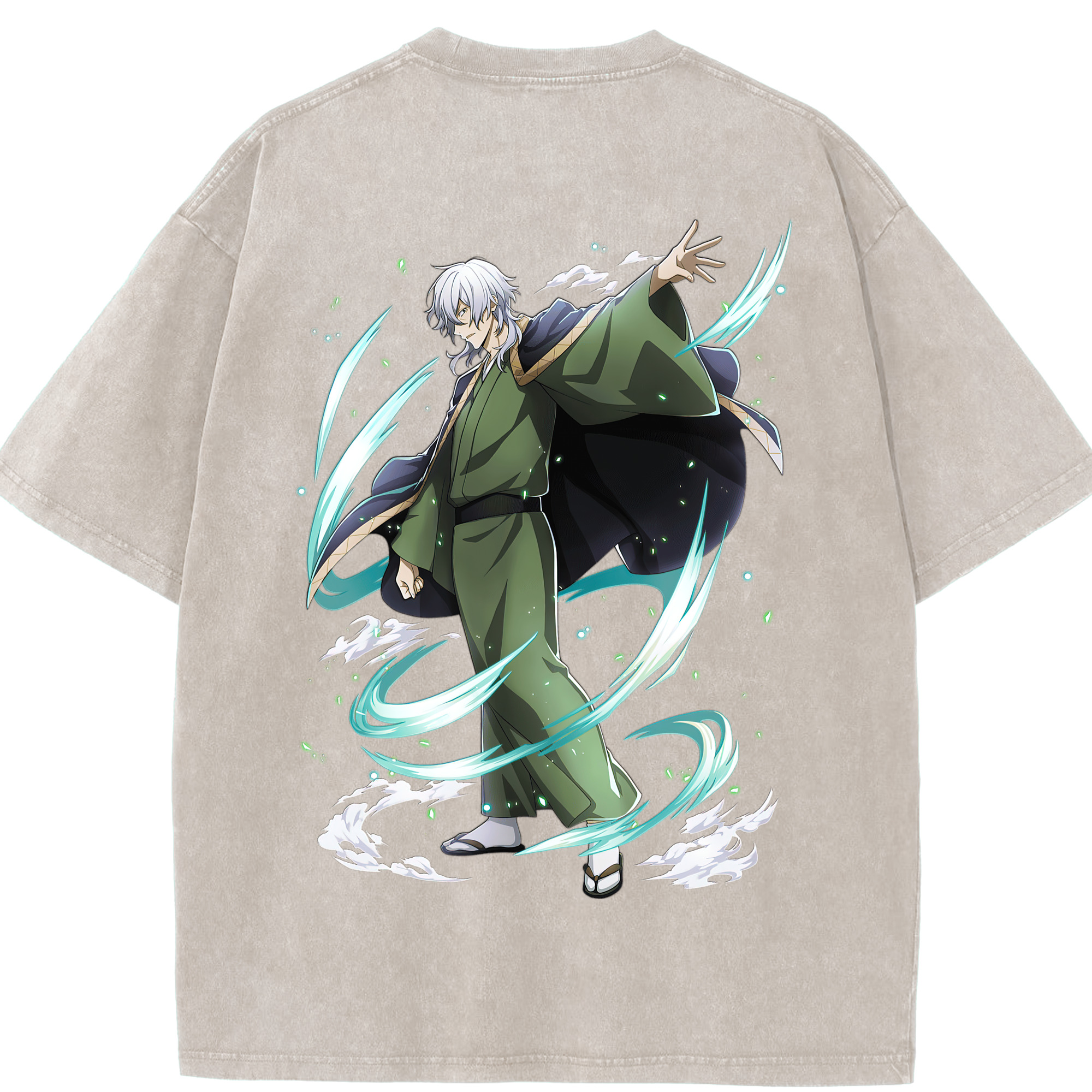 （画像用） 文豪ストレイドッグス Bungo Stray Dogs 綿100% ヴィンテージ風 半袖Tシャツ（背面プリント）