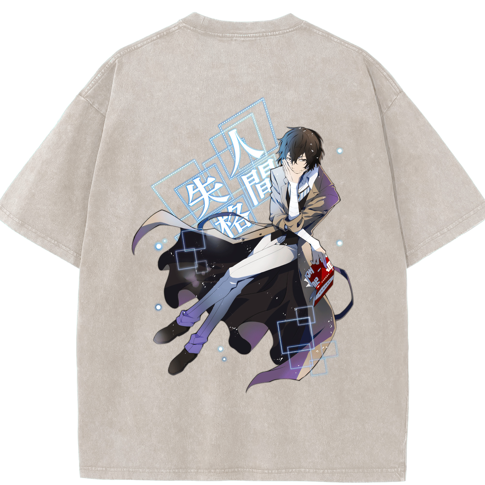 （画像用） 文豪ストレイドッグス Bungo Stray Dogs 綿100% ヴィンテージ風 半袖Tシャツ（背面プリント）