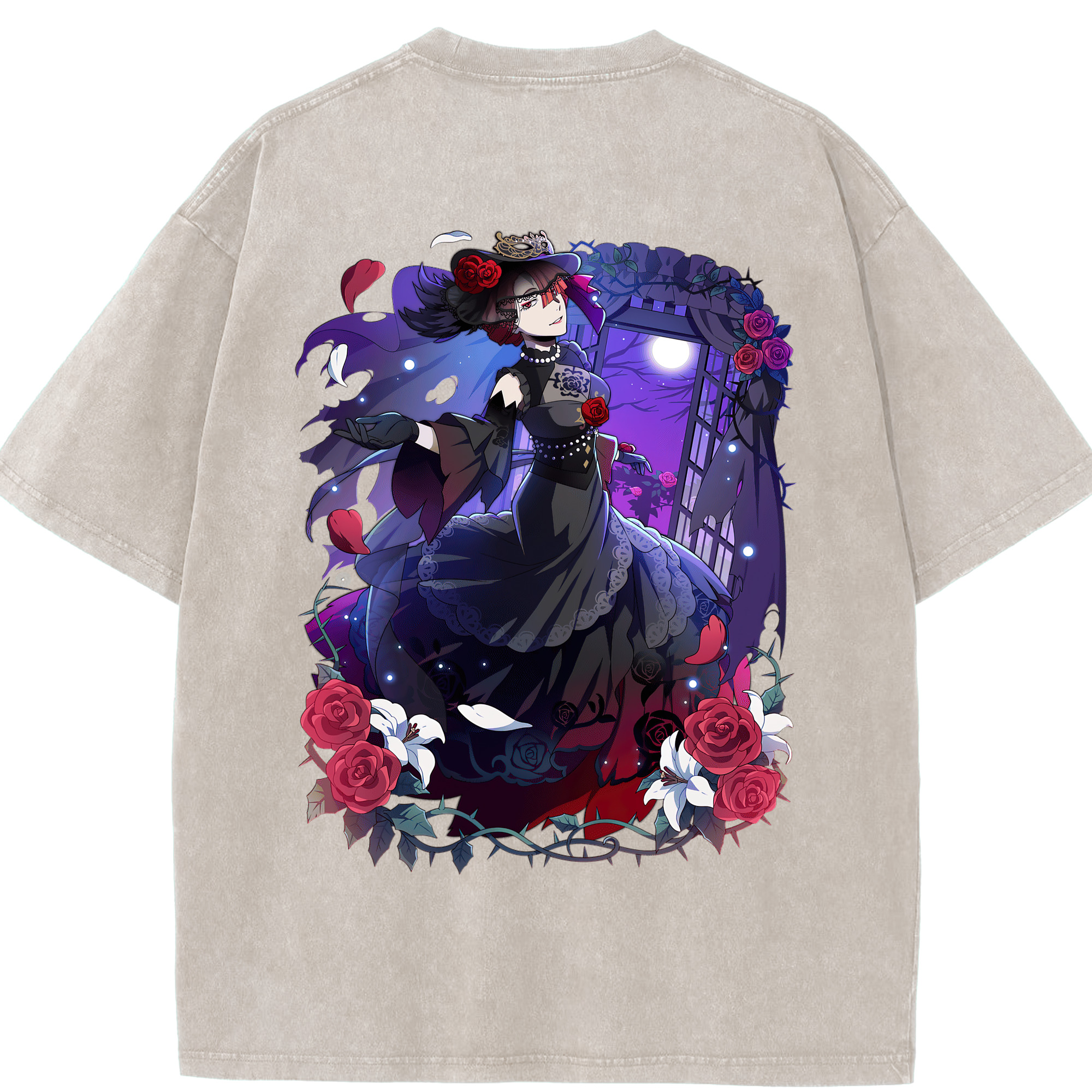 （画像用） 文豪ストレイドッグス Bungo Stray Dogs 綿100% ヴィンテージ風 半袖Tシャツ（背面プリント）