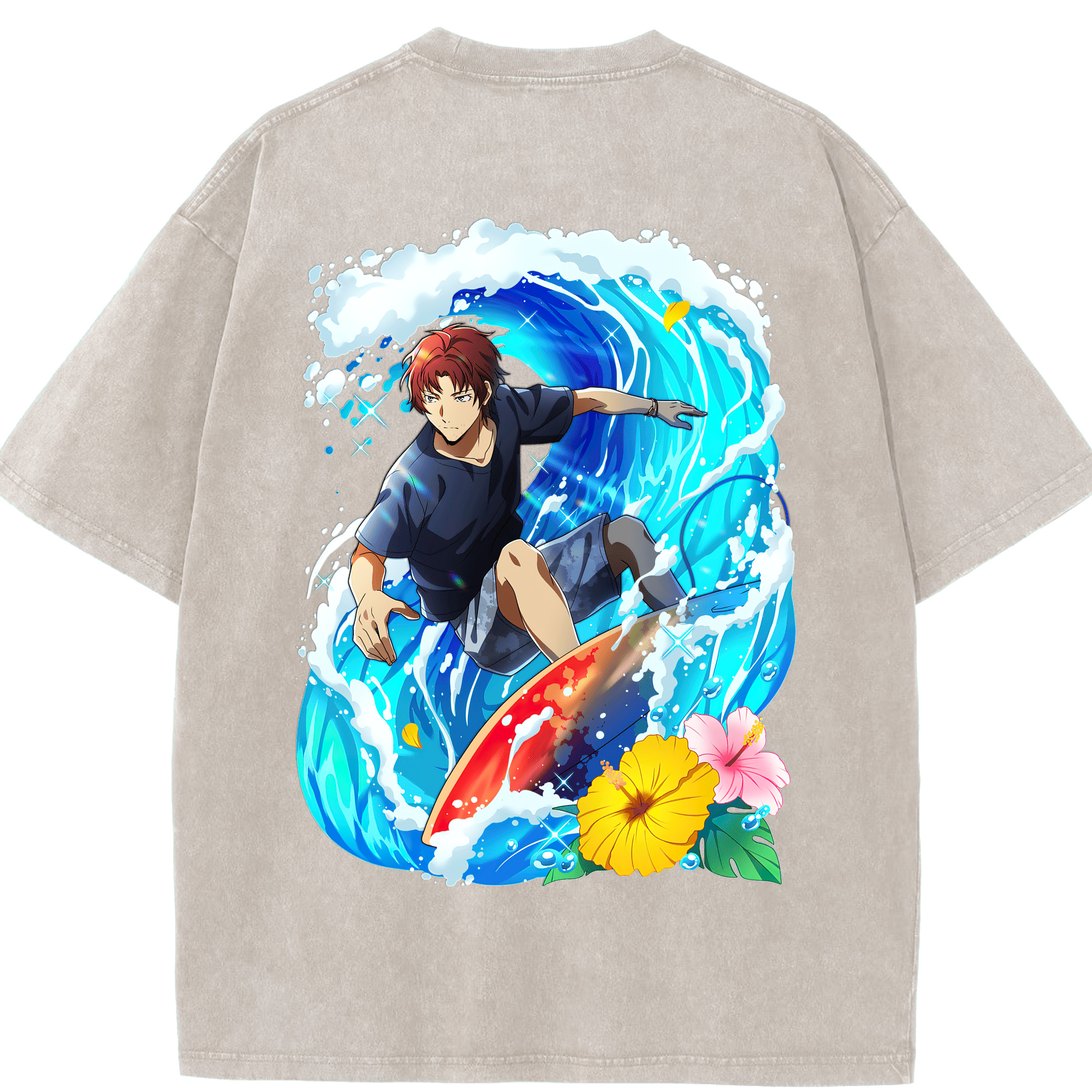 （画像用） 文豪ストレイドッグス Bungo Stray Dogs 綿100% ヴィンテージ風 半袖Tシャツ（背面プリント）