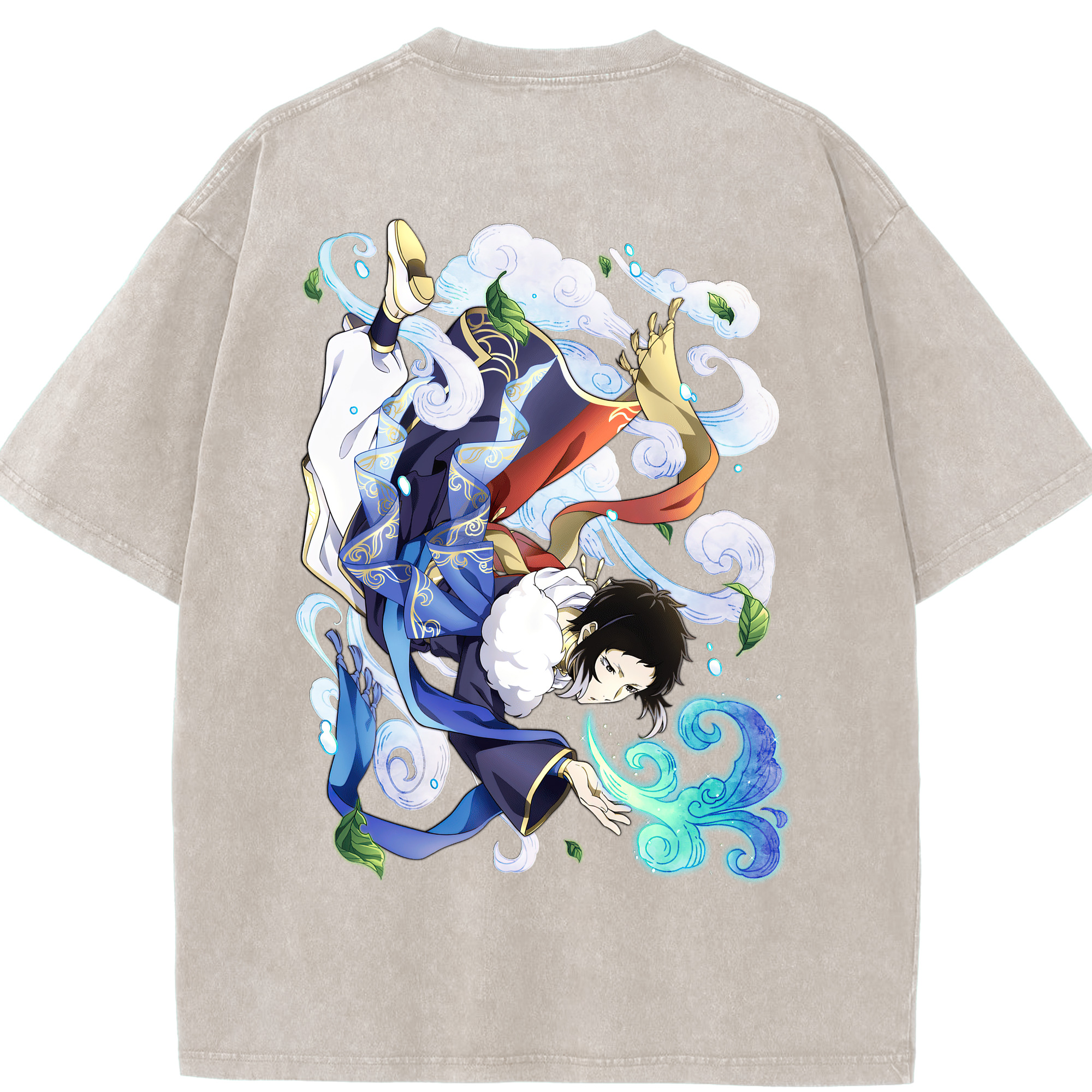 （画像用） 文豪ストレイドッグス Bungo Stray Dogs 綿100% ヴィンテージ風 半袖Tシャツ（背面プリント）