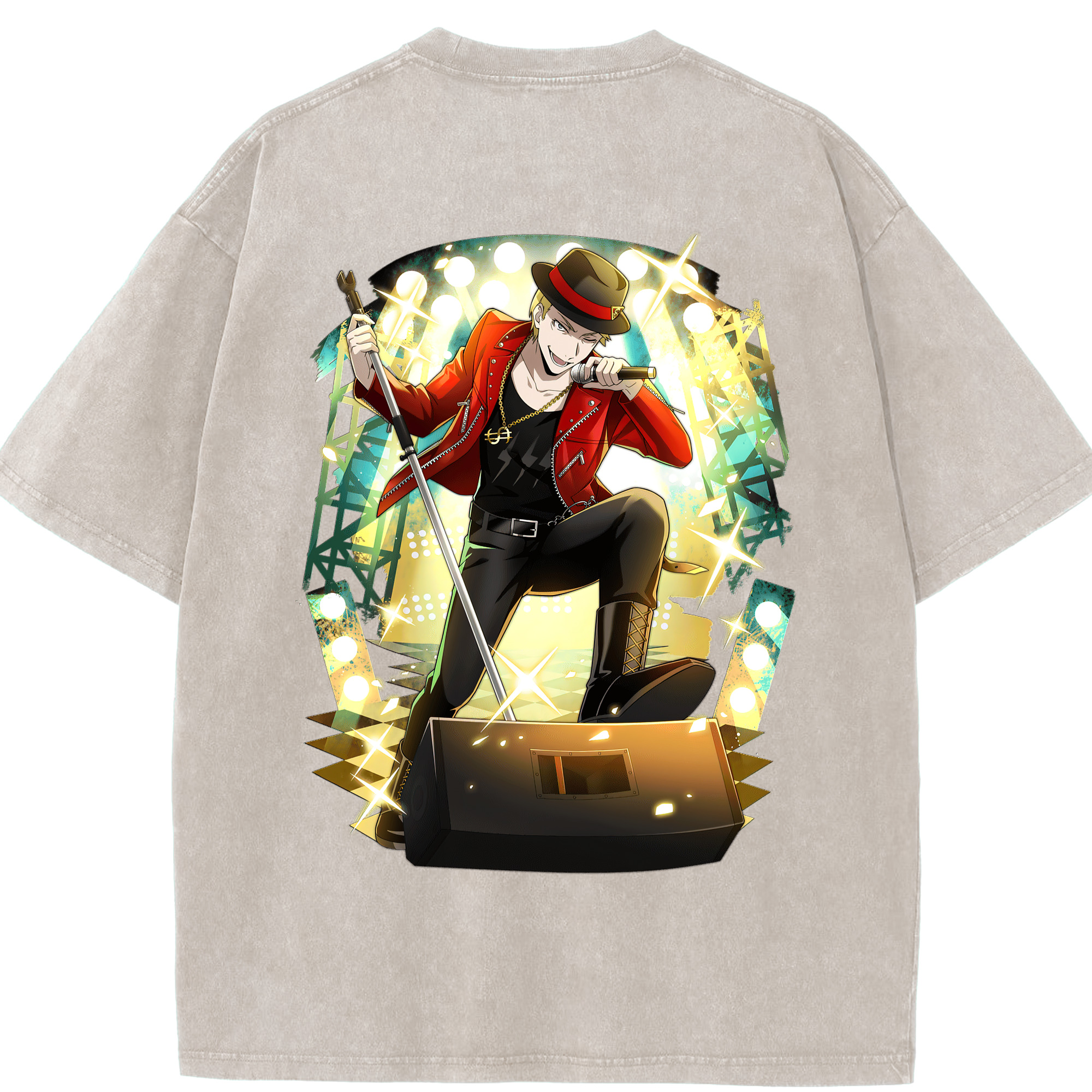 （画像用） 文豪ストレイドッグス Bungo Stray Dogs 綿100% ヴィンテージ風 半袖Tシャツ（背面プリント）