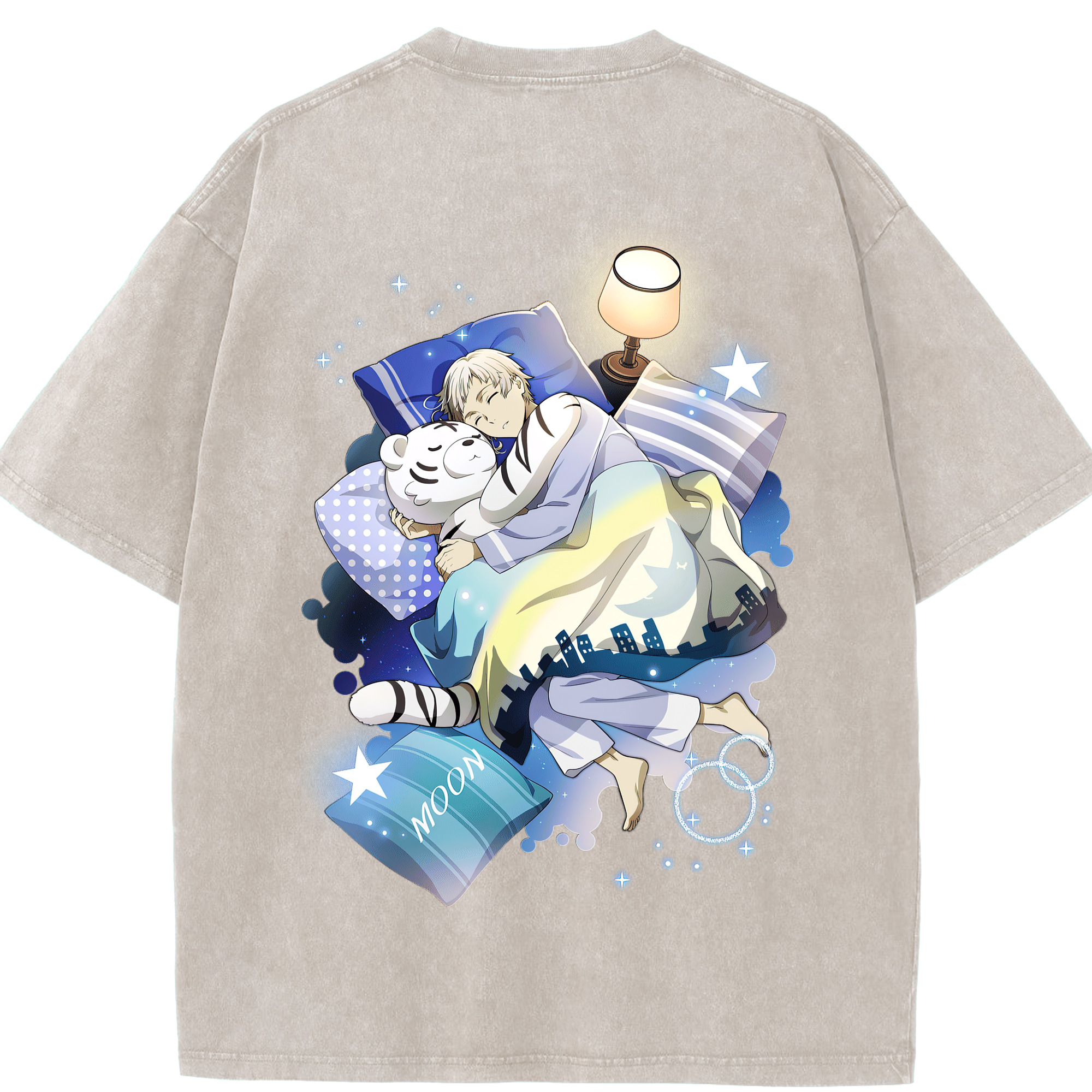 （画像用） 文豪ストレイドッグス Bungo Stray Dogs 綿100% ヴィンテージ風 半袖Tシャツ（背面プリント）