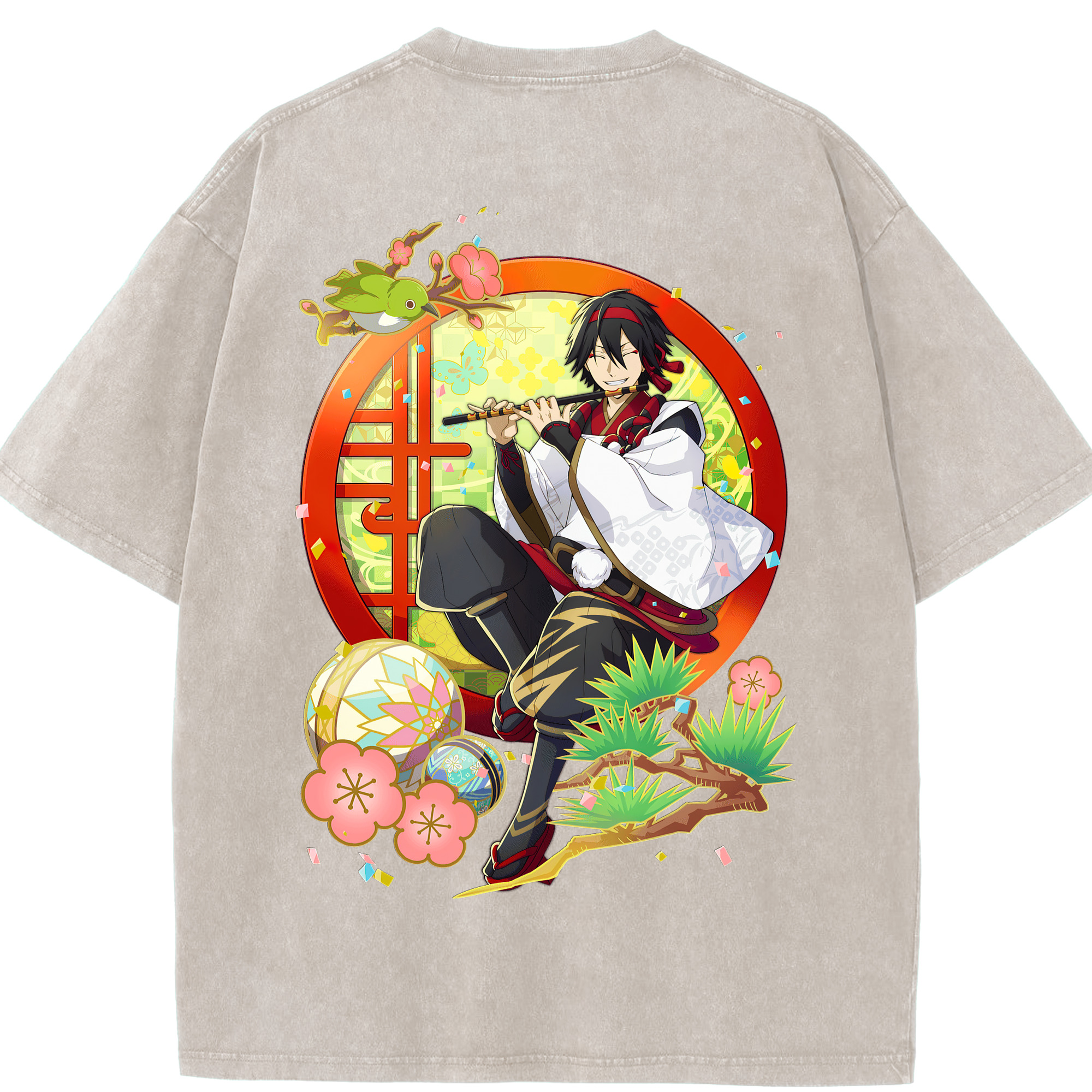 （画像用） 文豪ストレイドッグス Bungo Stray Dogs 綿100% ヴィンテージ風 半袖Tシャツ（背面プリント）