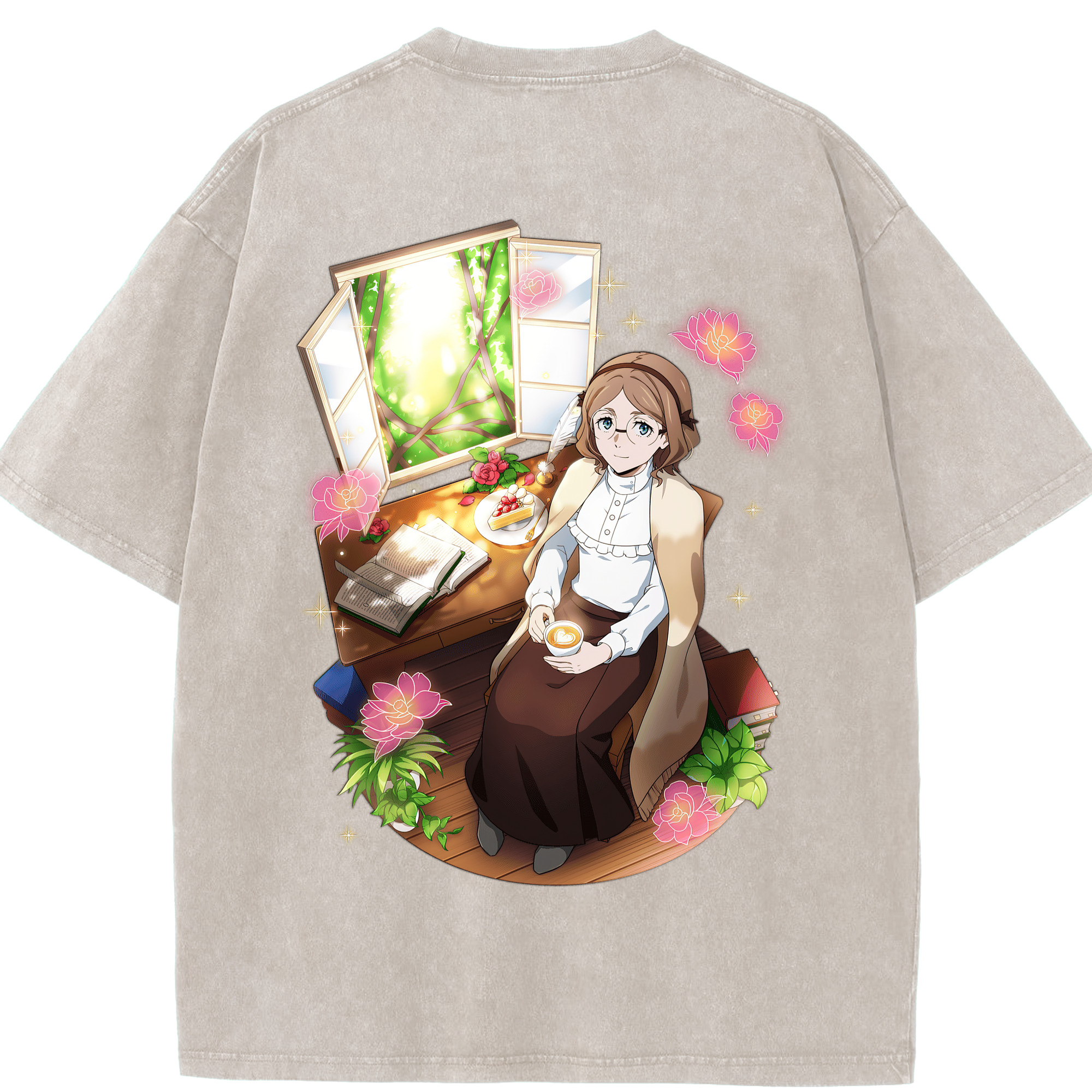 （画像用） 文豪ストレイドッグス Bungo Stray Dogs 綿100% ヴィンテージ風 半袖Tシャツ（背面プリント）