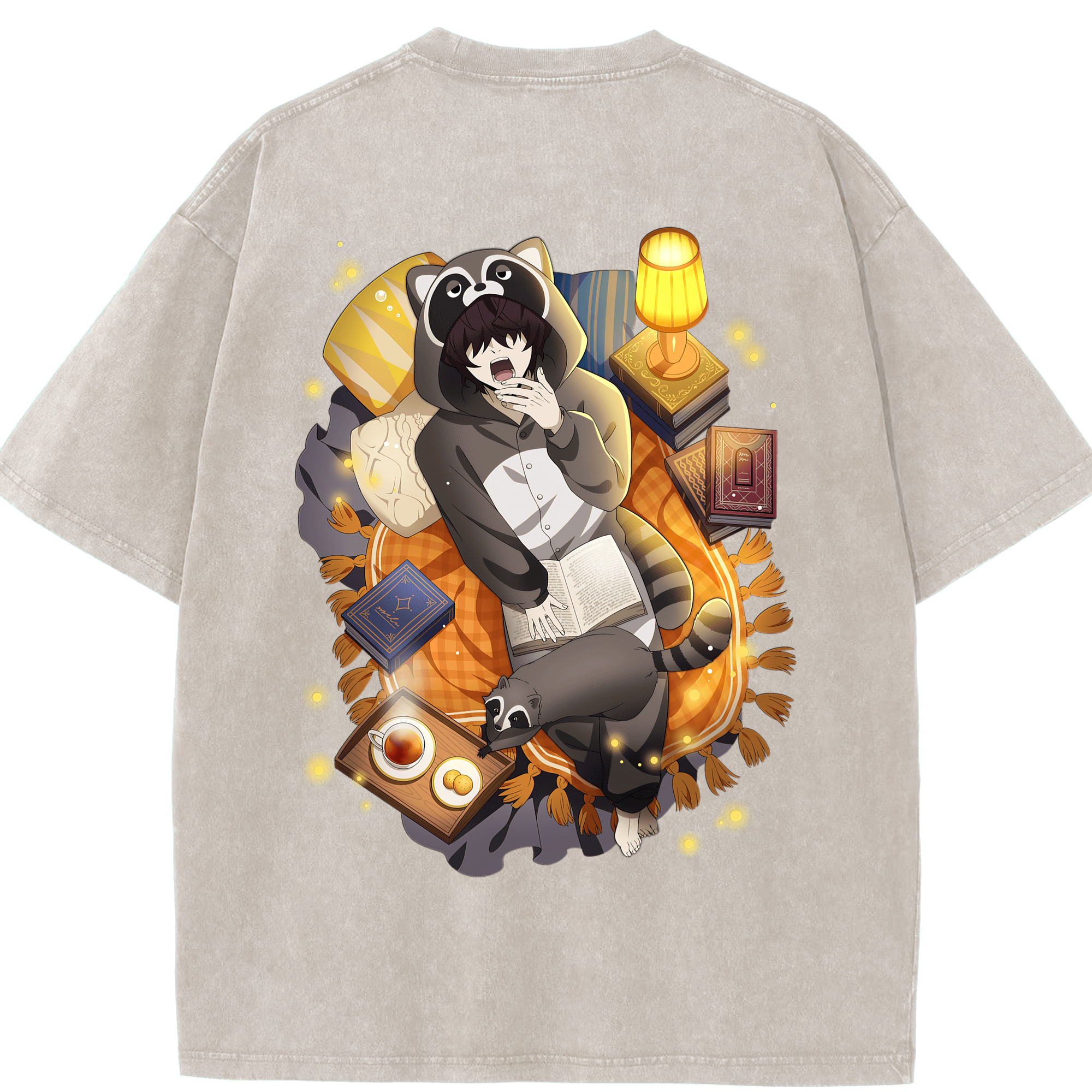 （画像用） 文豪ストレイドッグス Bungo Stray Dogs 綿100% ヴィンテージ風 半袖Tシャツ（背面プリント）
