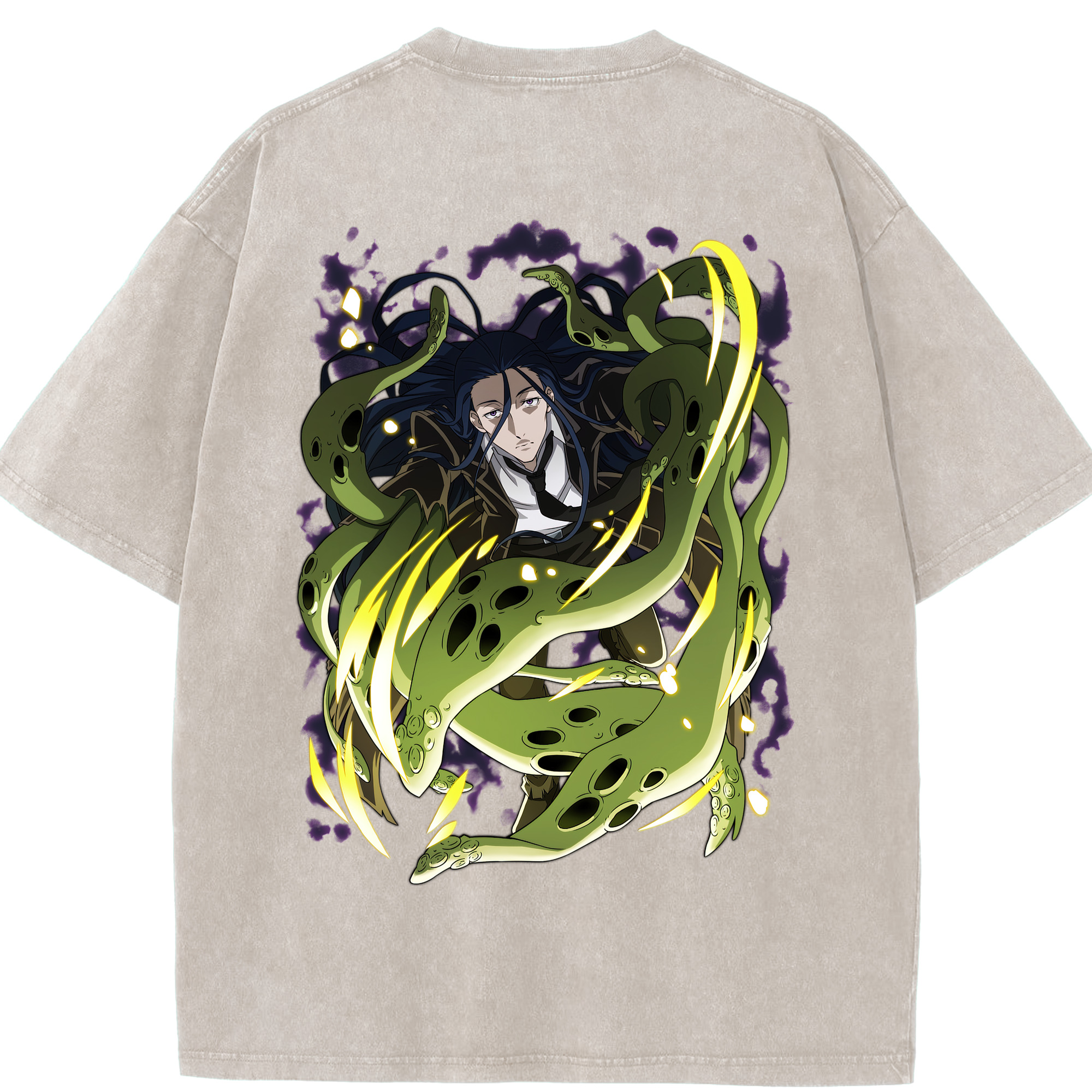 （画像用） 文豪ストレイドッグス Bungo Stray Dogs 綿100% ヴィンテージ風 半袖Tシャツ（背面プリント）