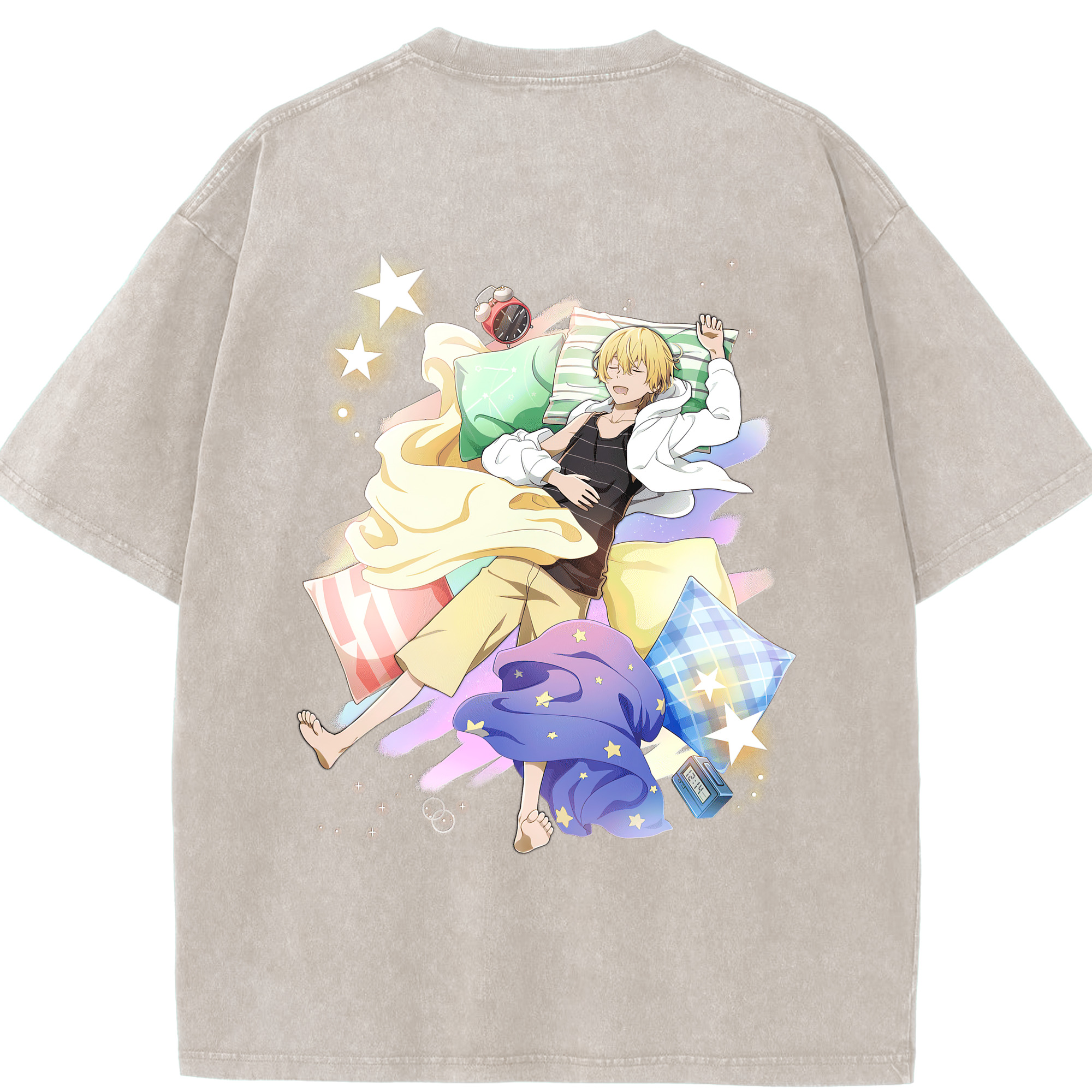 （画像用） 文豪ストレイドッグス Bungo Stray Dogs 綿100% ヴィンテージ風 半袖Tシャツ（背面プリント）