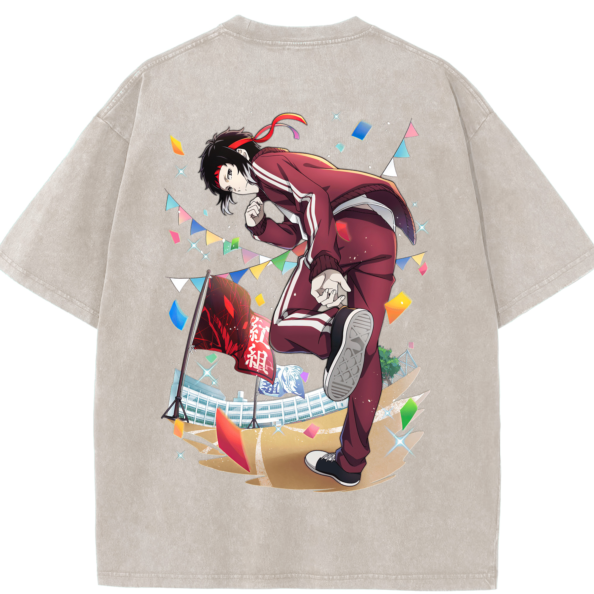 （画像用） 文豪ストレイドッグス Bungo Stray Dogs 綿100% ヴィンテージ風 半袖Tシャツ（背面プリント）