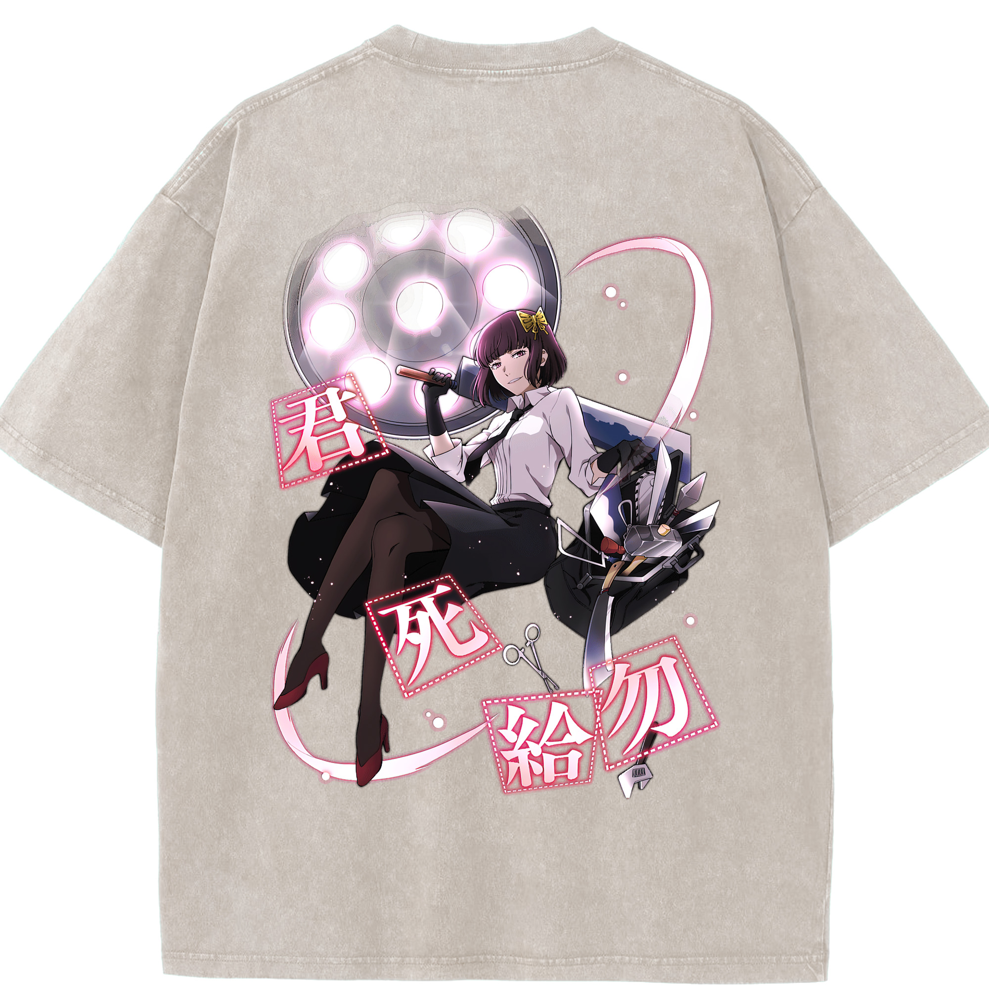 （画像用） 文豪ストレイドッグス Bungo Stray Dogs 綿100% ヴィンテージ風 半袖Tシャツ（背面プリント）