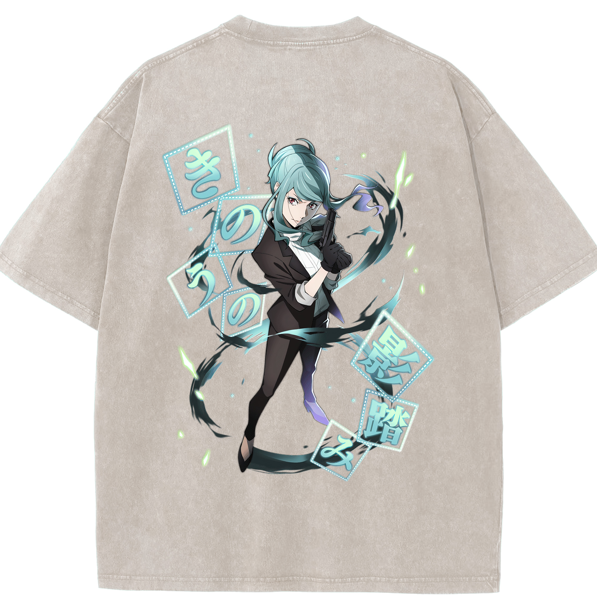 （画像用） 文豪ストレイドッグス Bungo Stray Dogs 綿100% ヴィンテージ風 半袖Tシャツ（背面プリント）