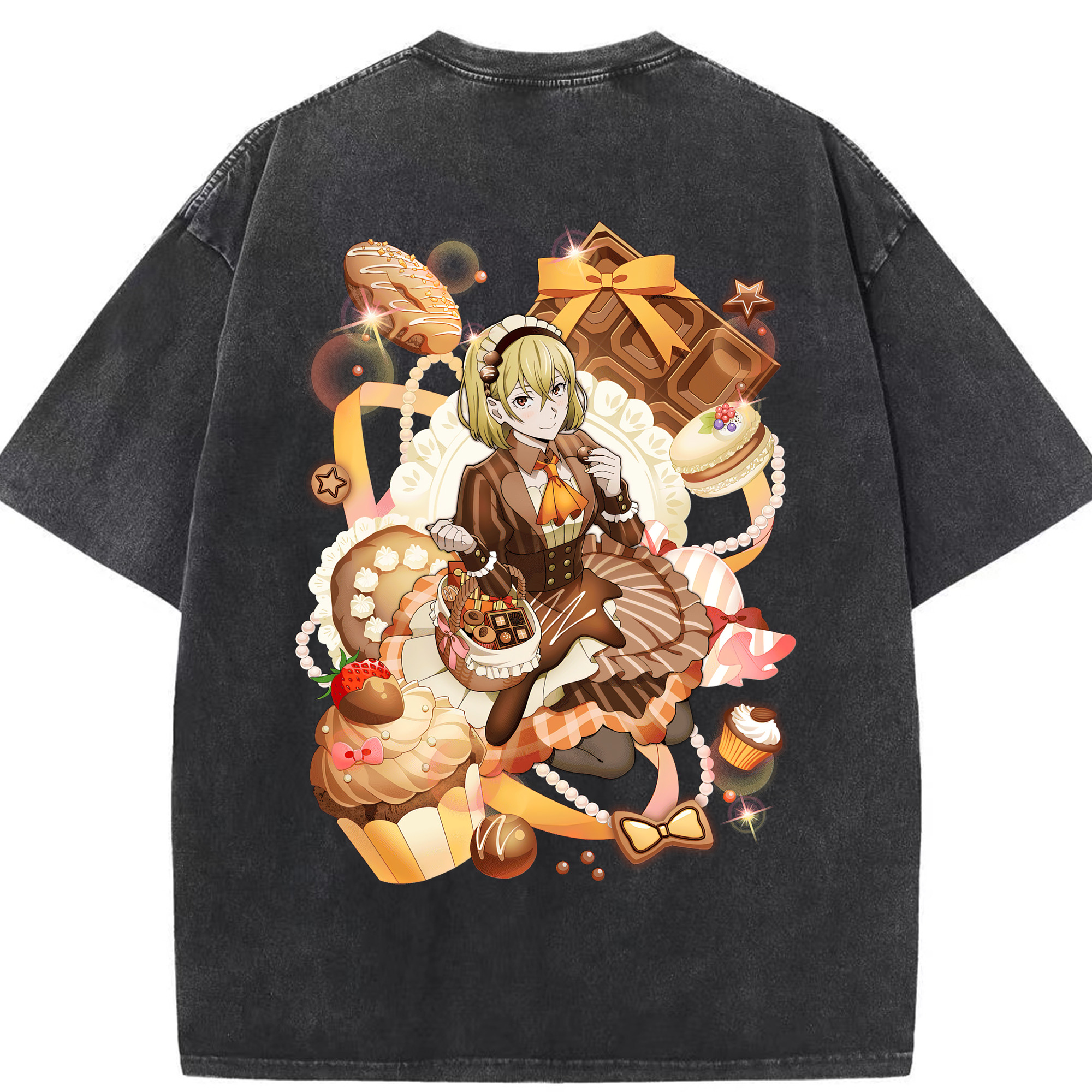 （画像用） 文豪ストレイドッグス Bungo Stray Dogs 綿100% ヴィンテージ風 半袖Tシャツ（背面プリント）