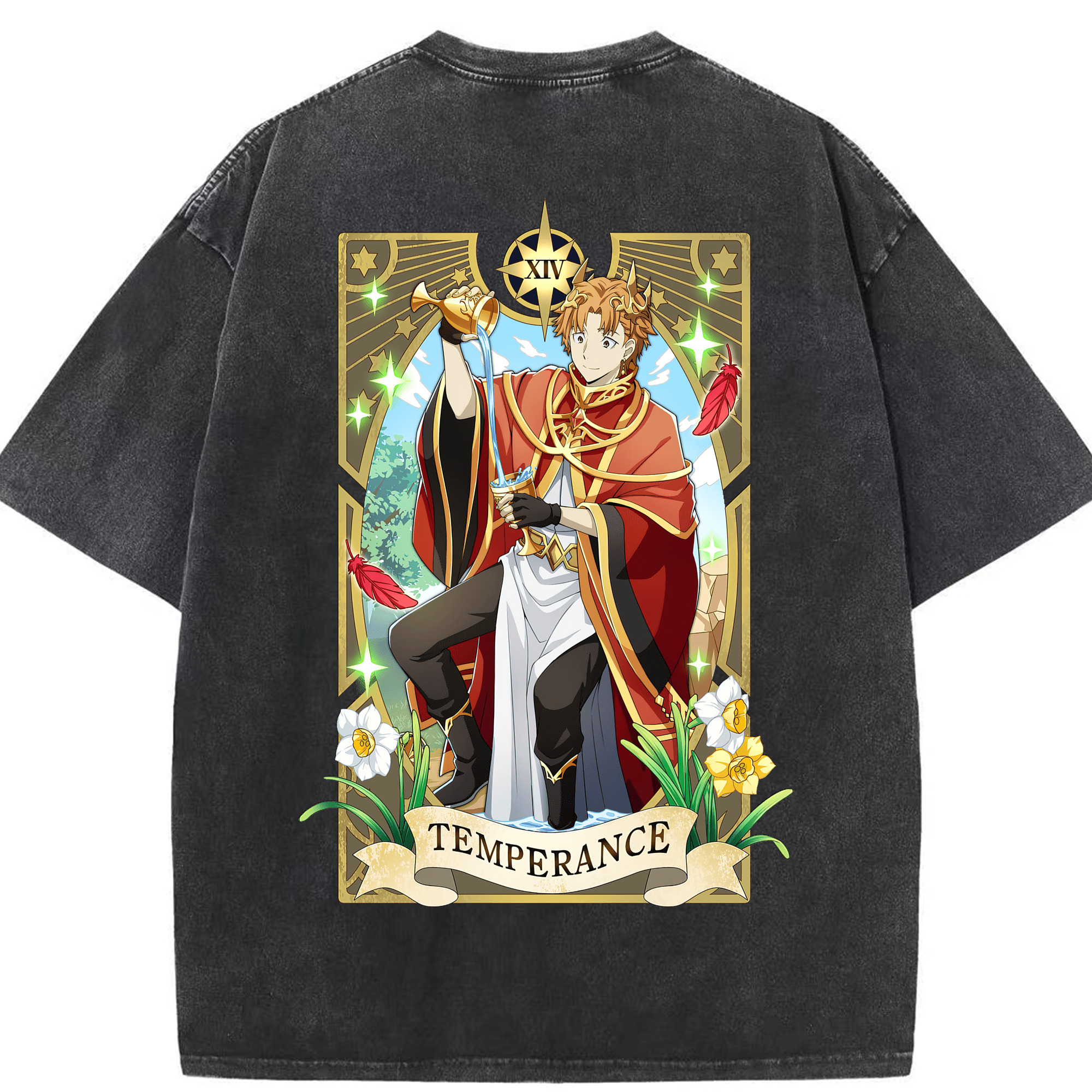 （画像用） 文豪ストレイドッグス Bungo Stray Dogs 綿100% ヴィンテージ風 半袖Tシャツ（背面プリント）