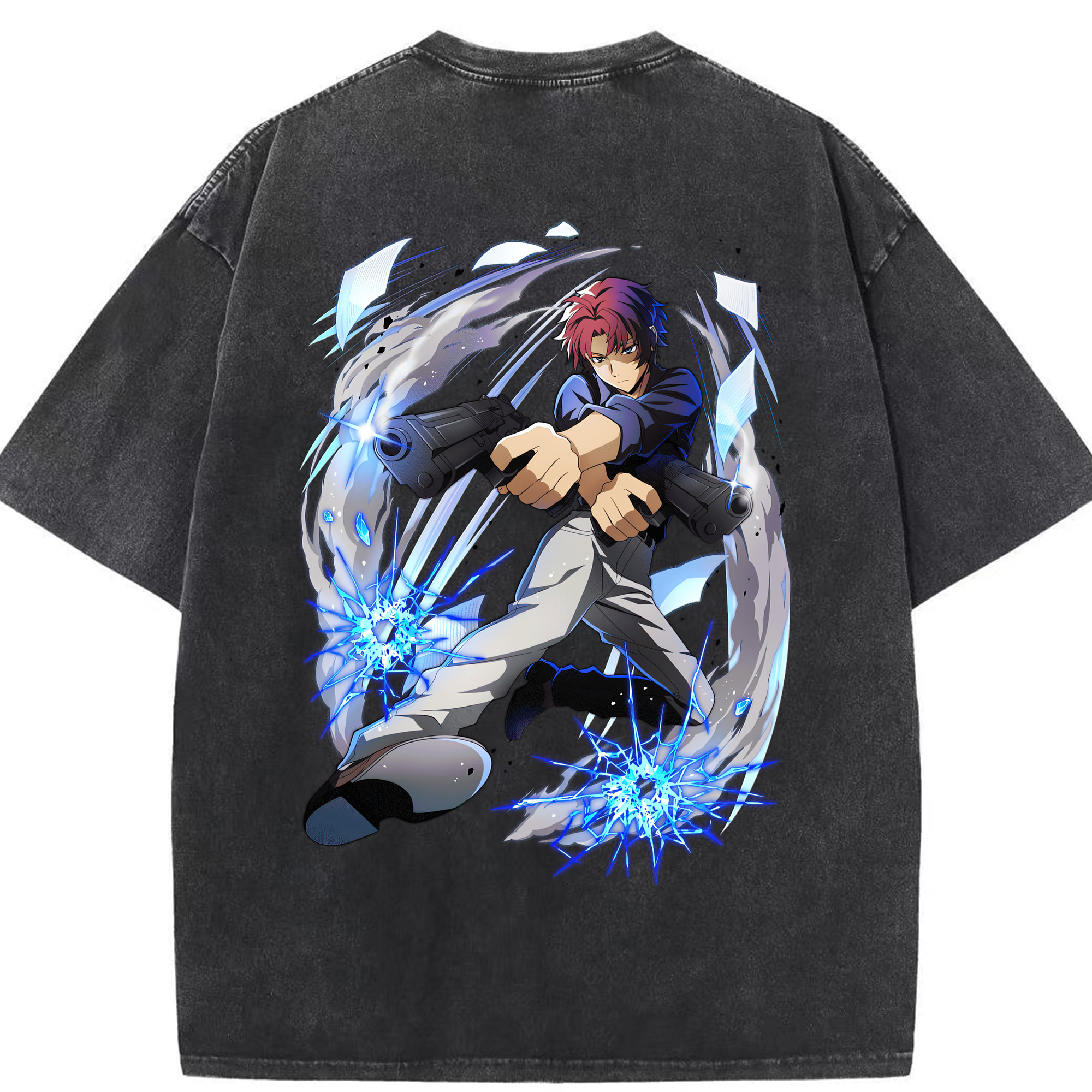 （画像用） 文豪ストレイドッグス Bungo Stray Dogs 綿100% ヴィンテージ風 半袖Tシャツ（背面プリント）