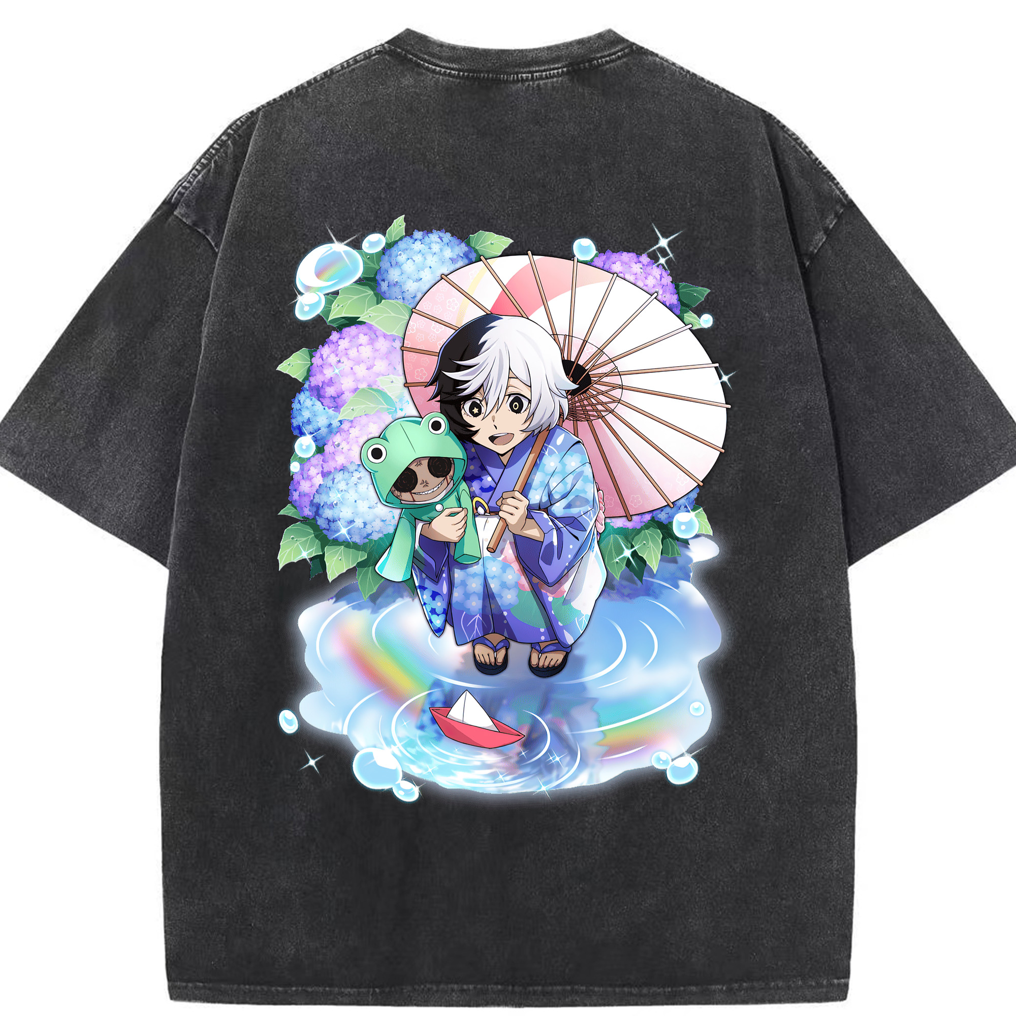 （画像用） 文豪ストレイドッグス Bungo Stray Dogs 綿100% ヴィンテージ風 半袖Tシャツ（背面プリント）