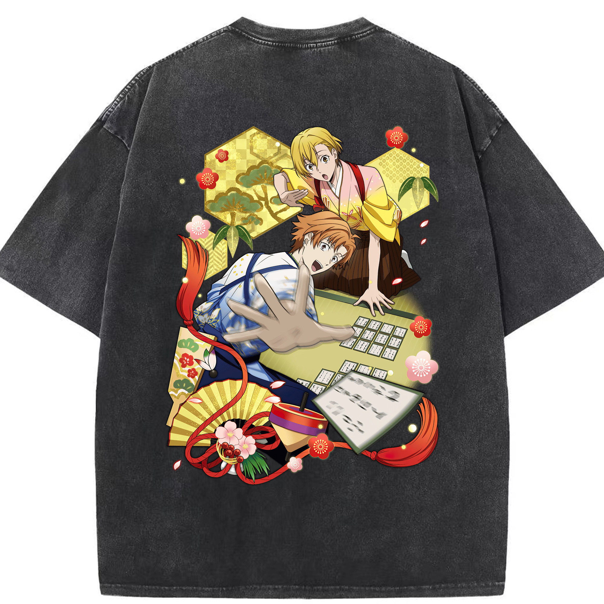 （画像用） 文豪ストレイドッグス Bungo Stray Dogs 綿100% ヴィンテージ風 半袖Tシャツ（背面プリント）