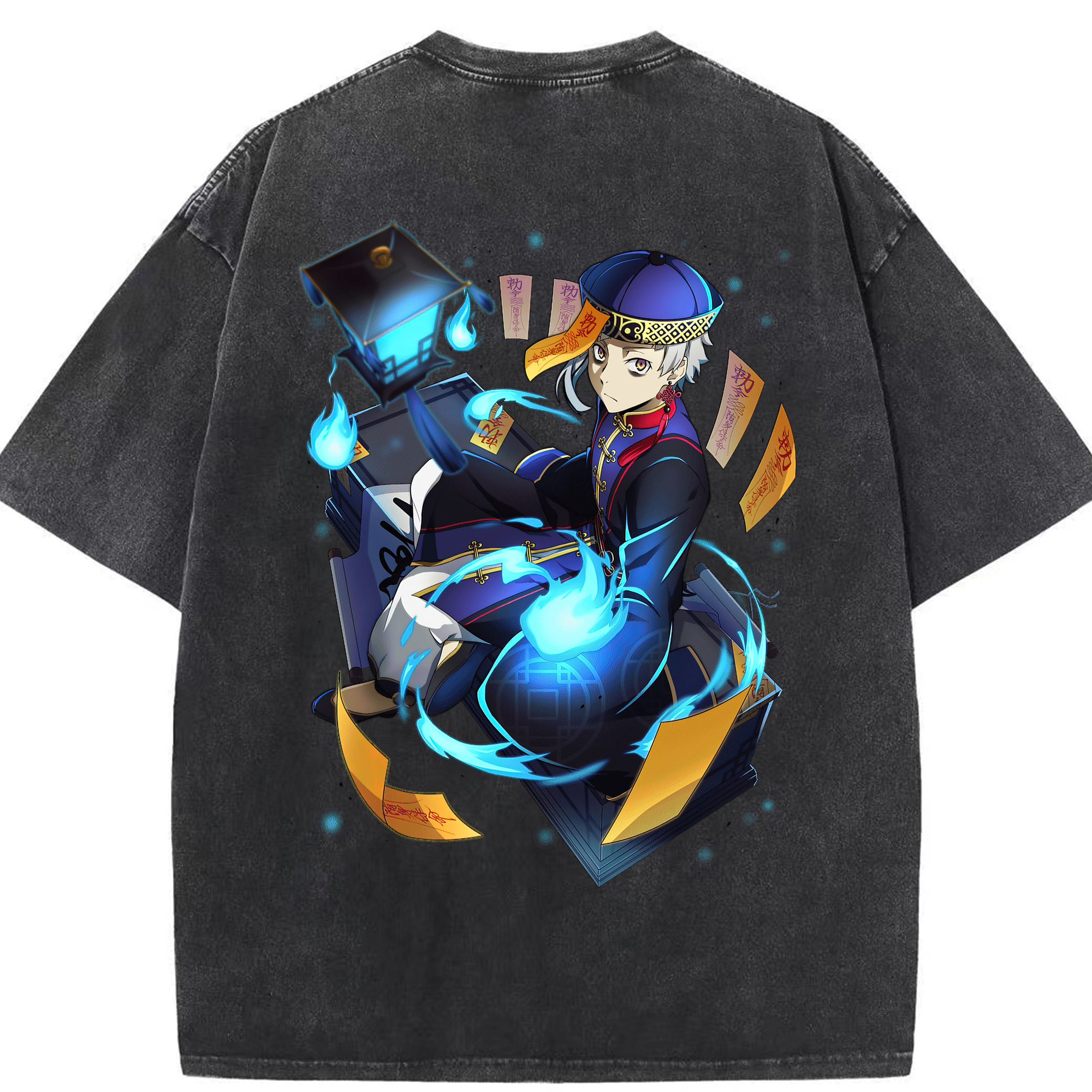 （画像用） 文豪ストレイドッグス Bungo Stray Dogs 綿100% ヴィンテージ風 半袖Tシャツ（背面プリント）