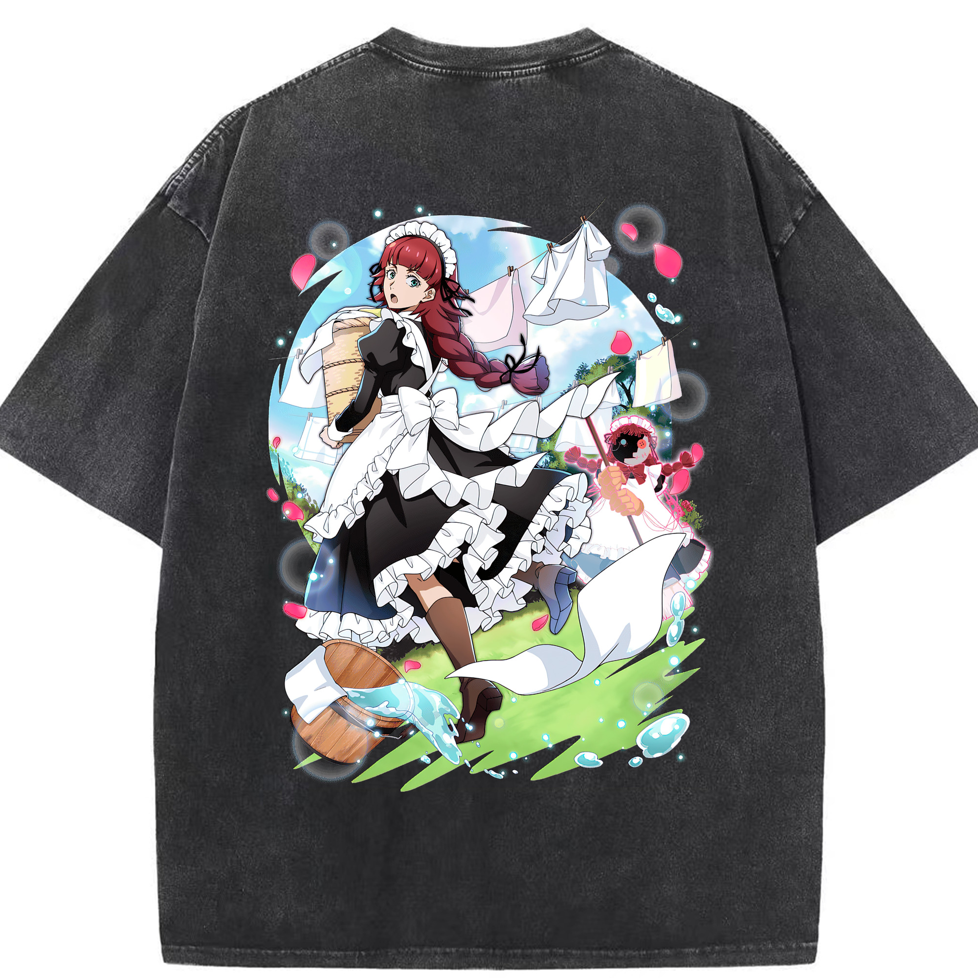 （画像用） 文豪ストレイドッグス Bungo Stray Dogs 綿100% ヴィンテージ風 半袖Tシャツ（背面プリント）