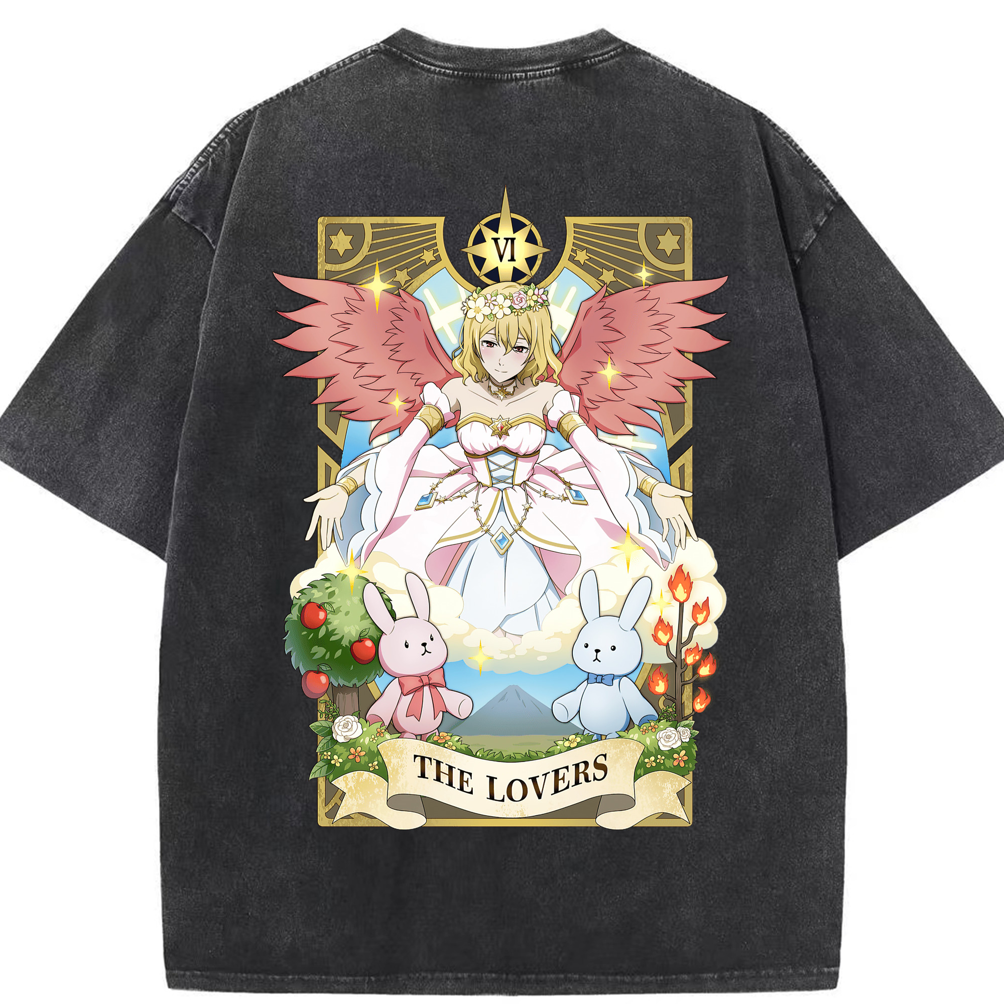 （画像用） 文豪ストレイドッグス Bungo Stray Dogs 綿100% ヴィンテージ風 半袖Tシャツ（背面プリント）