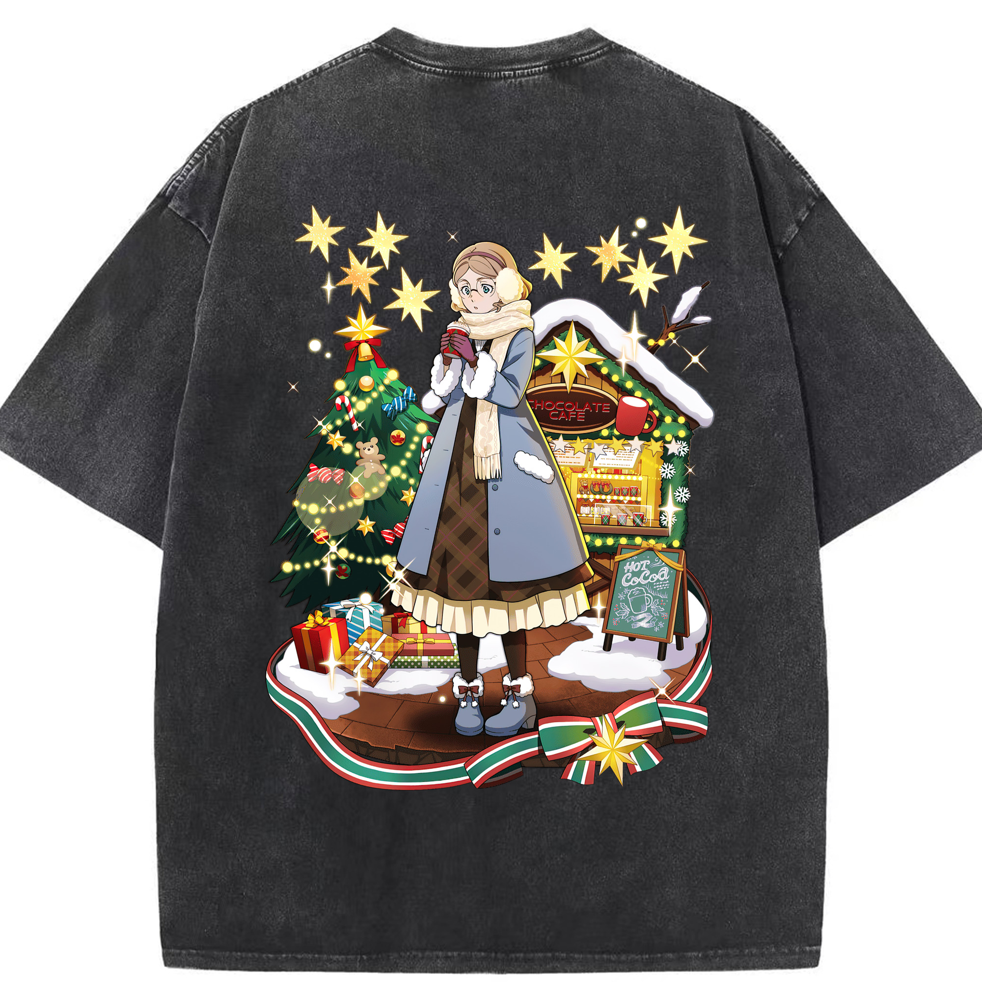 （画像用） 文豪ストレイドッグス Bungo Stray Dogs 綿100% ヴィンテージ風 半袖Tシャツ（背面プリント）