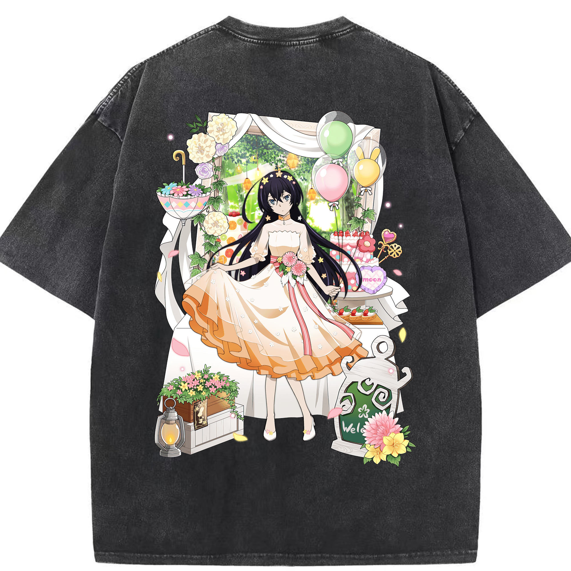 （画像用） 文豪ストレイドッグス Bungo Stray Dogs 綿100% ヴィンテージ風 半袖Tシャツ（背面プリント）