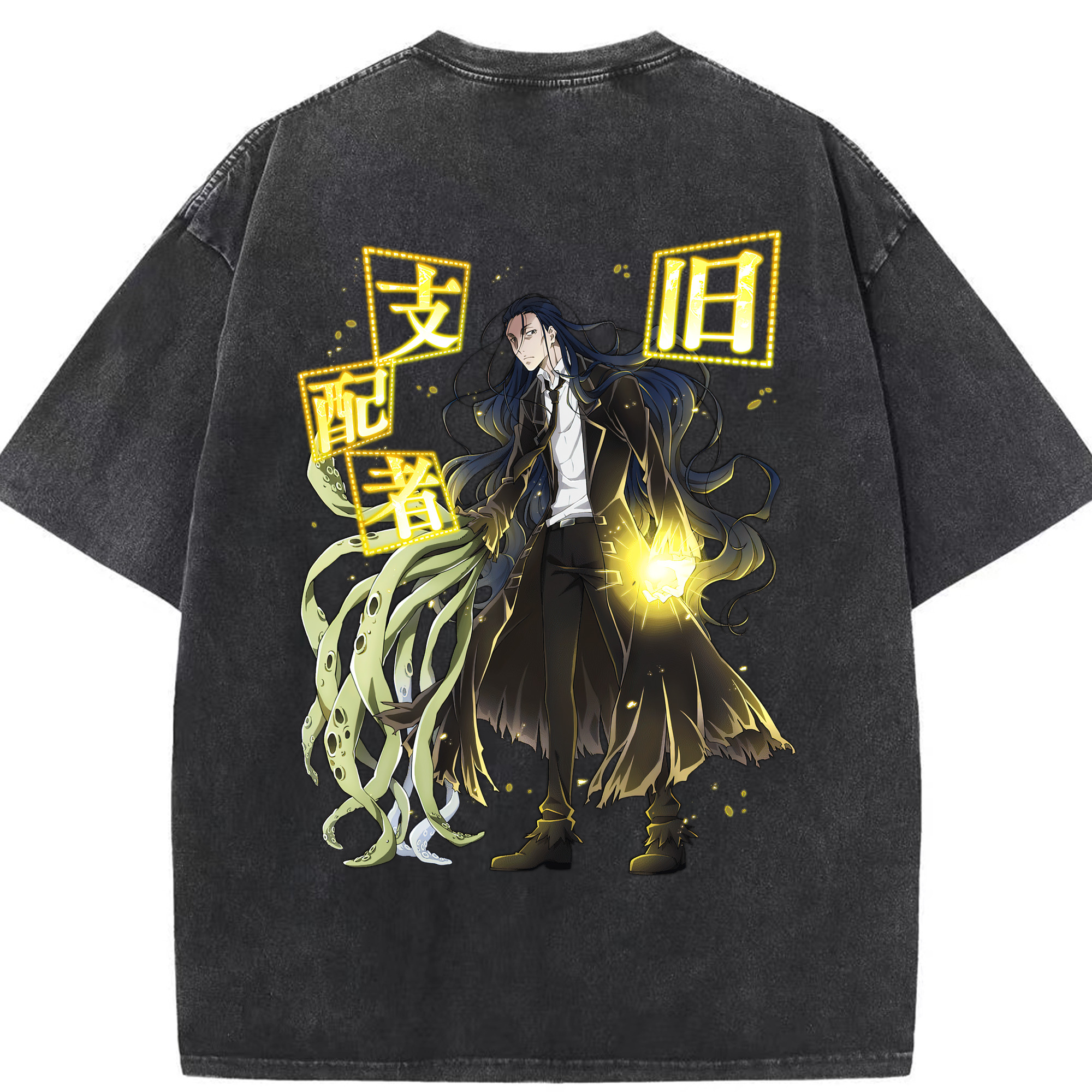 （画像用） 文豪ストレイドッグス Bungo Stray Dogs 綿100% ヴィンテージ風 半袖Tシャツ（背面プリント）