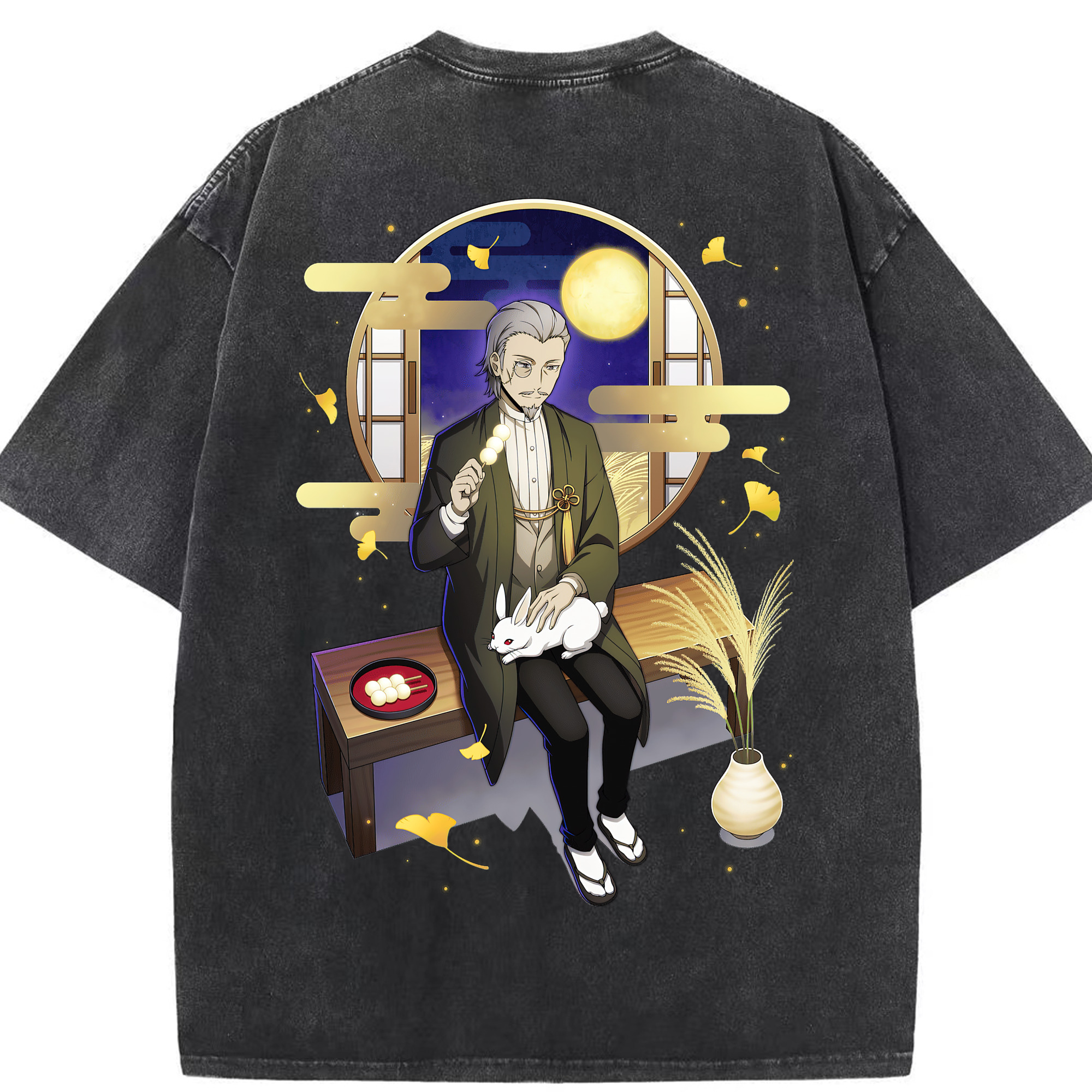 （画像用） 文豪ストレイドッグス Bungo Stray Dogs 綿100% ヴィンテージ風 半袖Tシャツ（背面プリント）