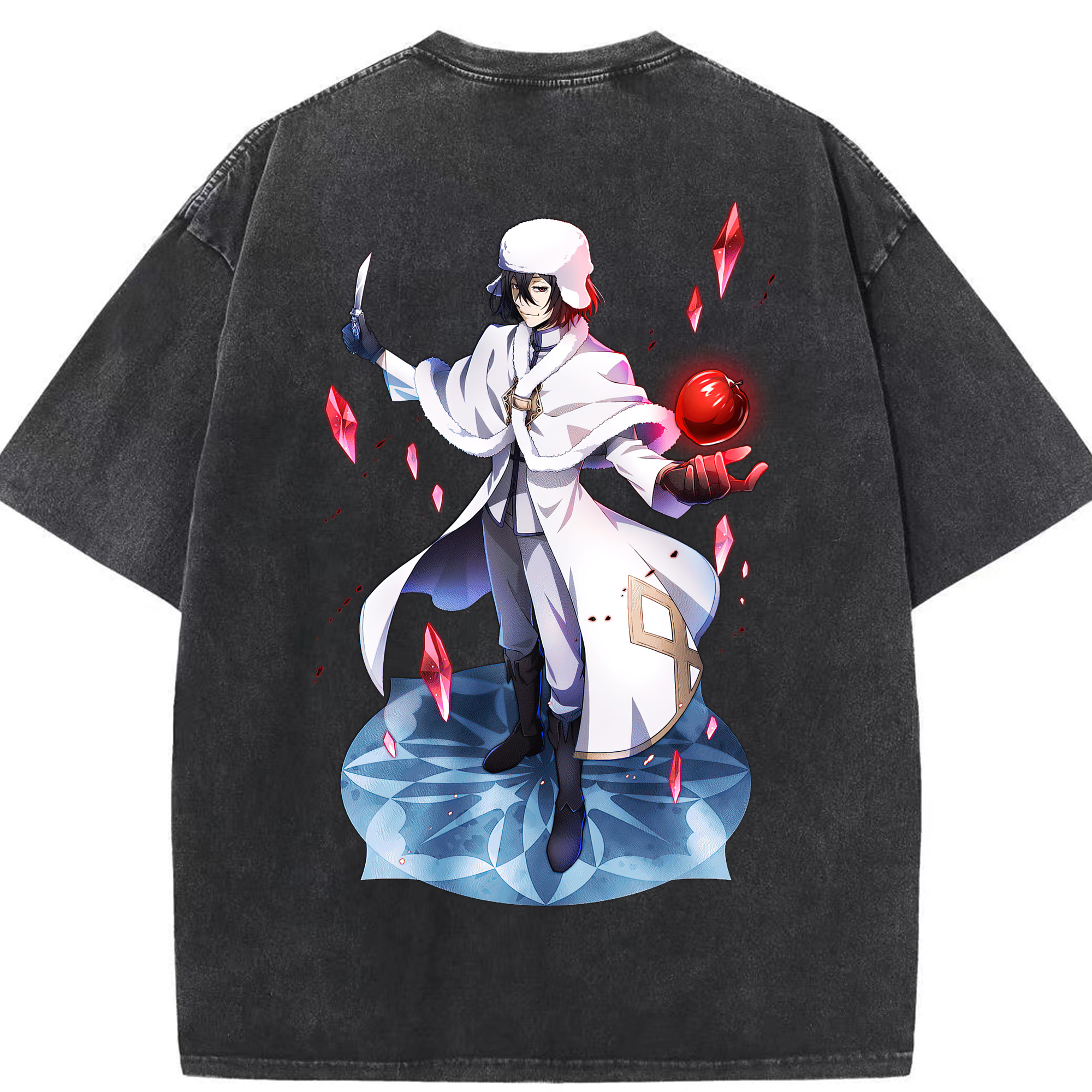 （画像用） 文豪ストレイドッグス Bungo Stray Dogs 綿100% ヴィンテージ風 半袖Tシャツ（背面プリント）