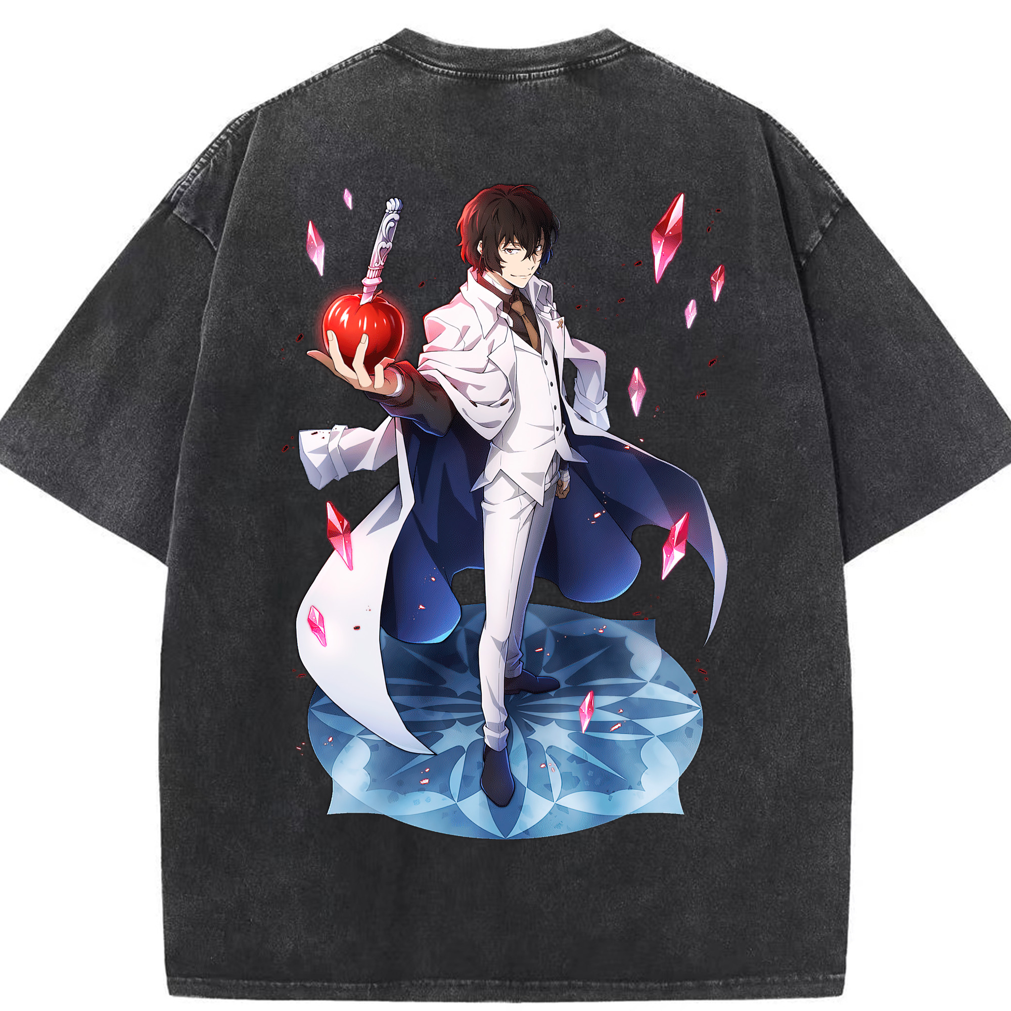 （画像用） 文豪ストレイドッグス Bungo Stray Dogs 綿100% ヴィンテージ風 半袖Tシャツ（背面プリント）