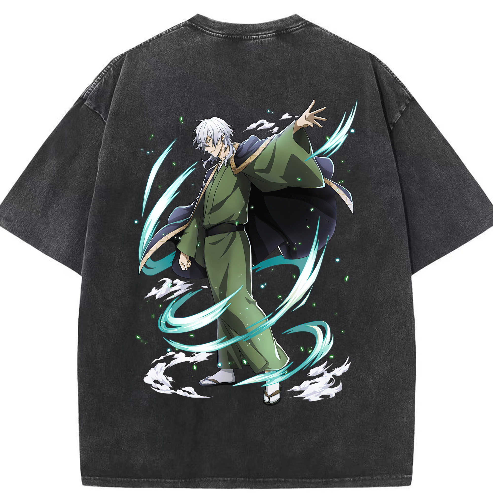 （画像用） 文豪ストレイドッグス Bungo Stray Dogs 綿100% ヴィンテージ風 半袖Tシャツ（背面プリント）