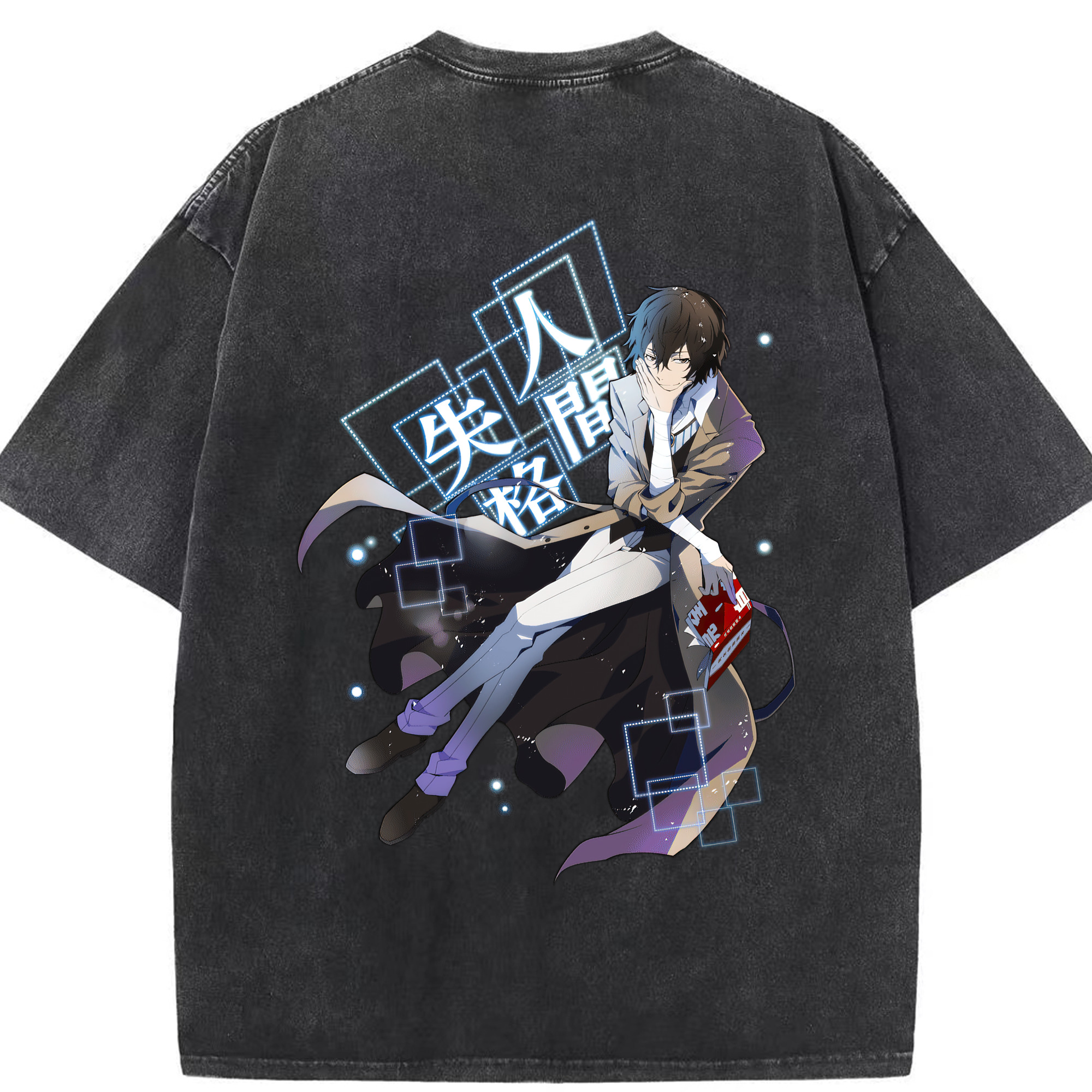 （画像用） 文豪ストレイドッグス Bungo Stray Dogs 綿100% ヴィンテージ風 半袖Tシャツ（背面プリント）
