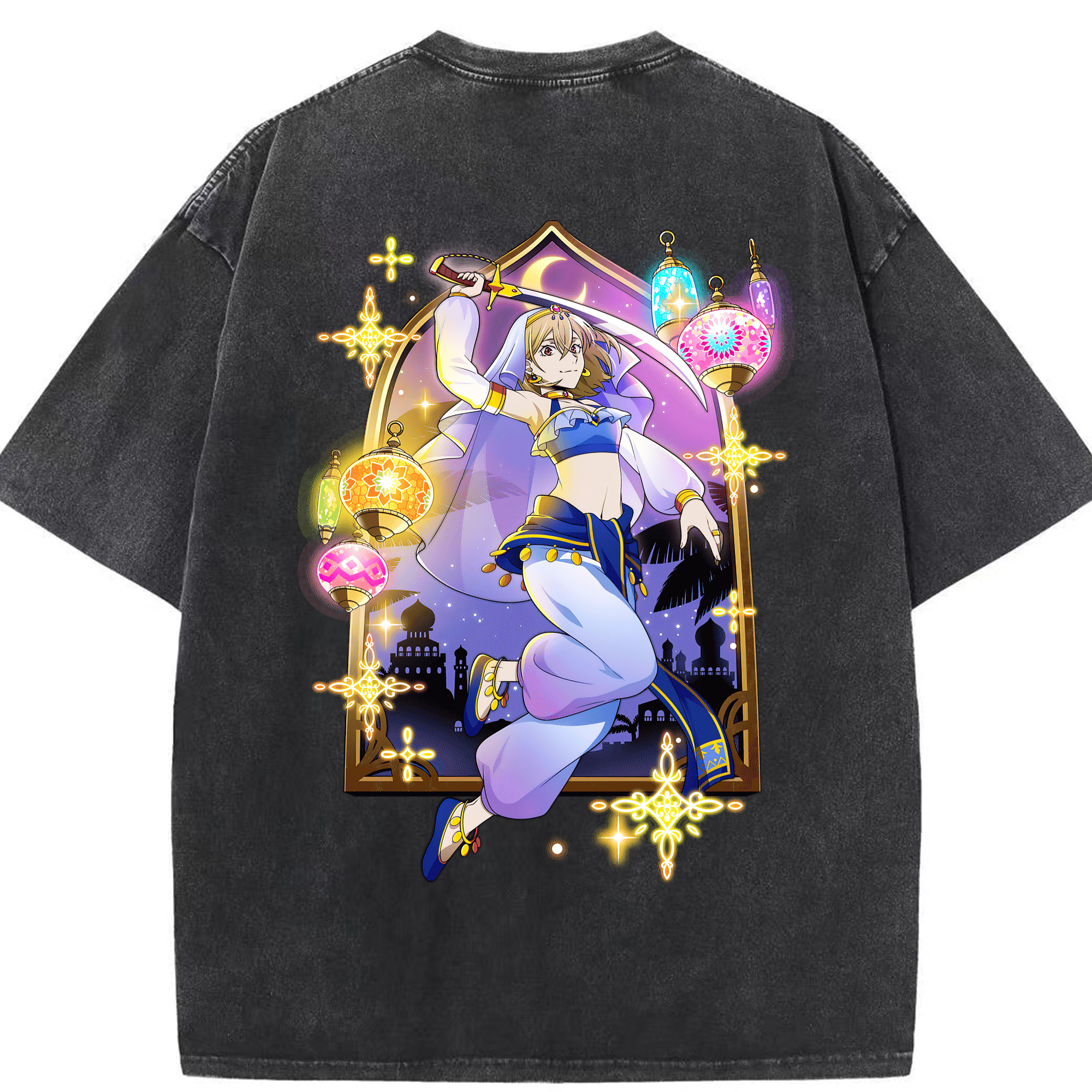 （画像用） 文豪ストレイドッグス Bungo Stray Dogs 綿100% ヴィンテージ風 半袖Tシャツ（背面プリント）