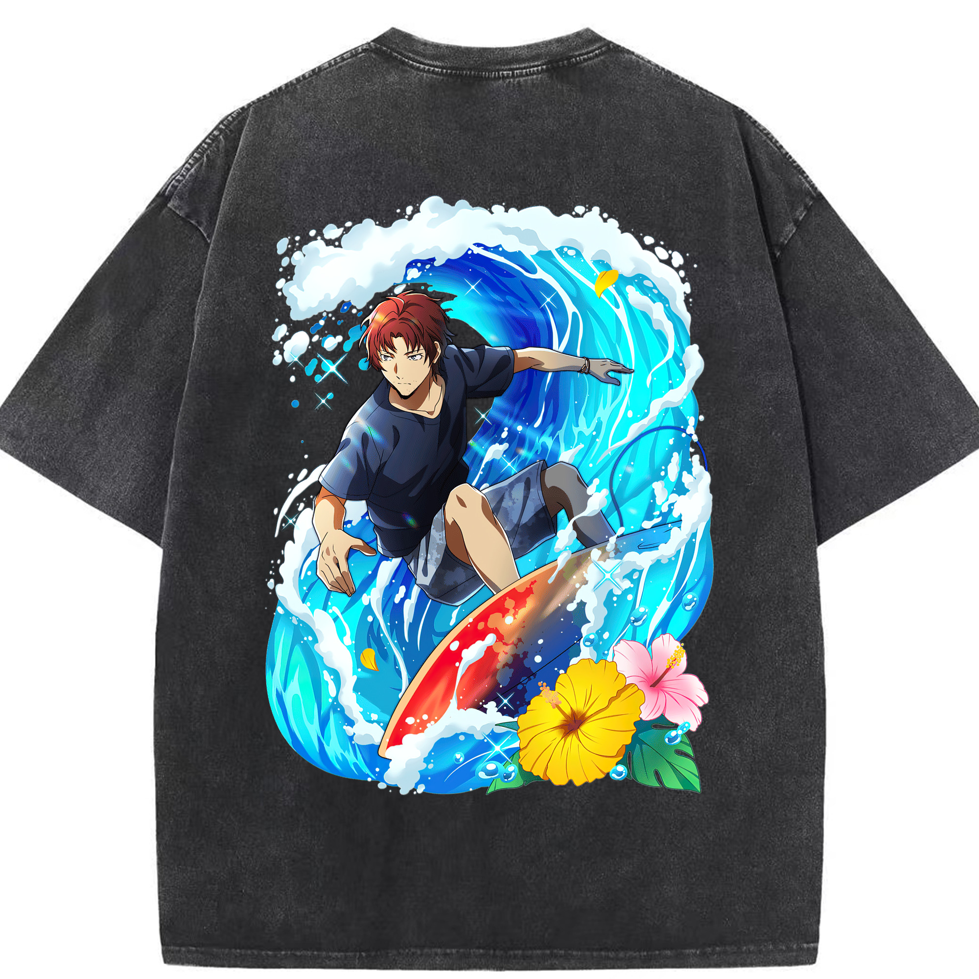 （画像用） 文豪ストレイドッグス Bungo Stray Dogs 綿100% ヴィンテージ風 半袖Tシャツ（背面プリント）