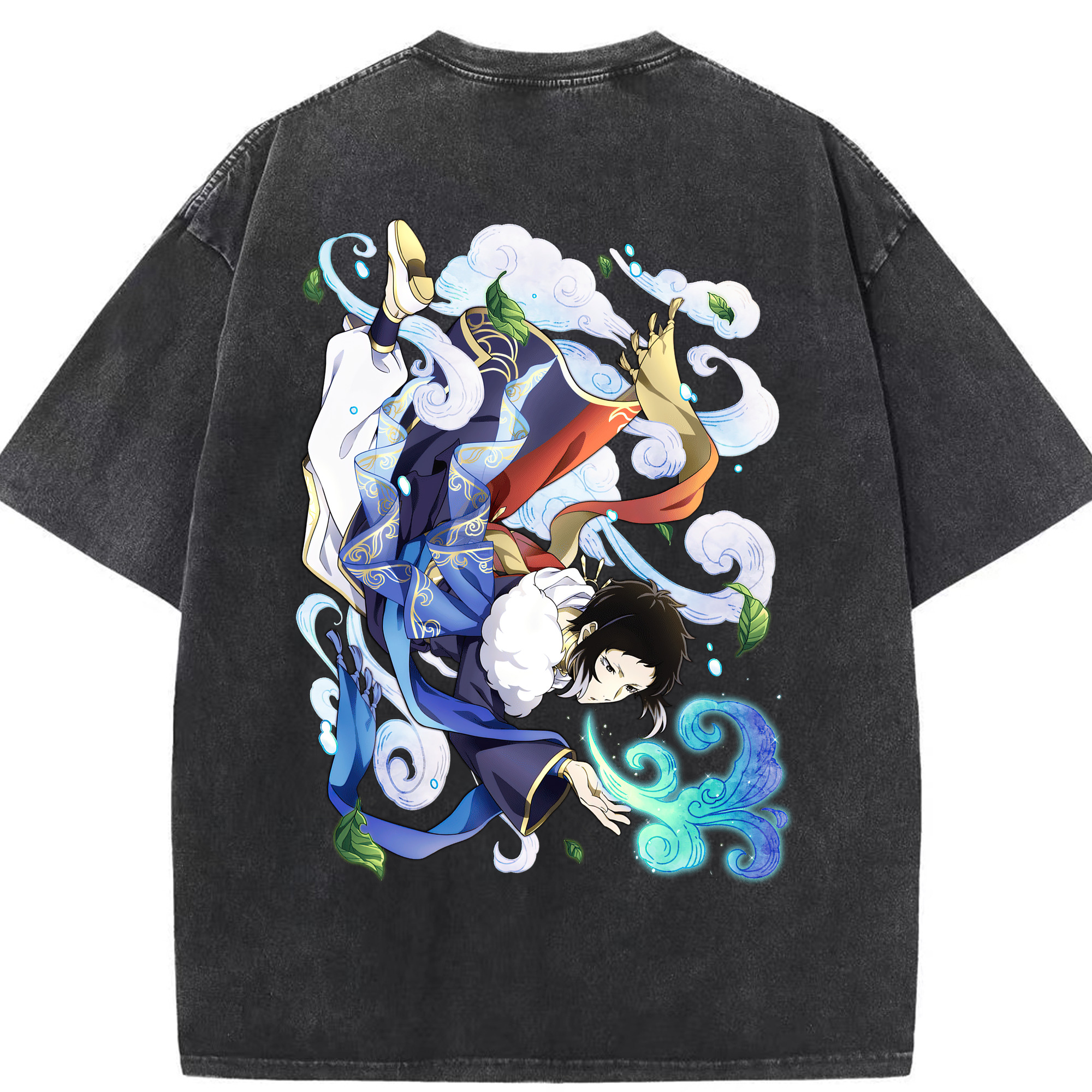 （画像用） 文豪ストレイドッグス Bungo Stray Dogs 綿100% ヴィンテージ風 半袖Tシャツ（背面プリント）