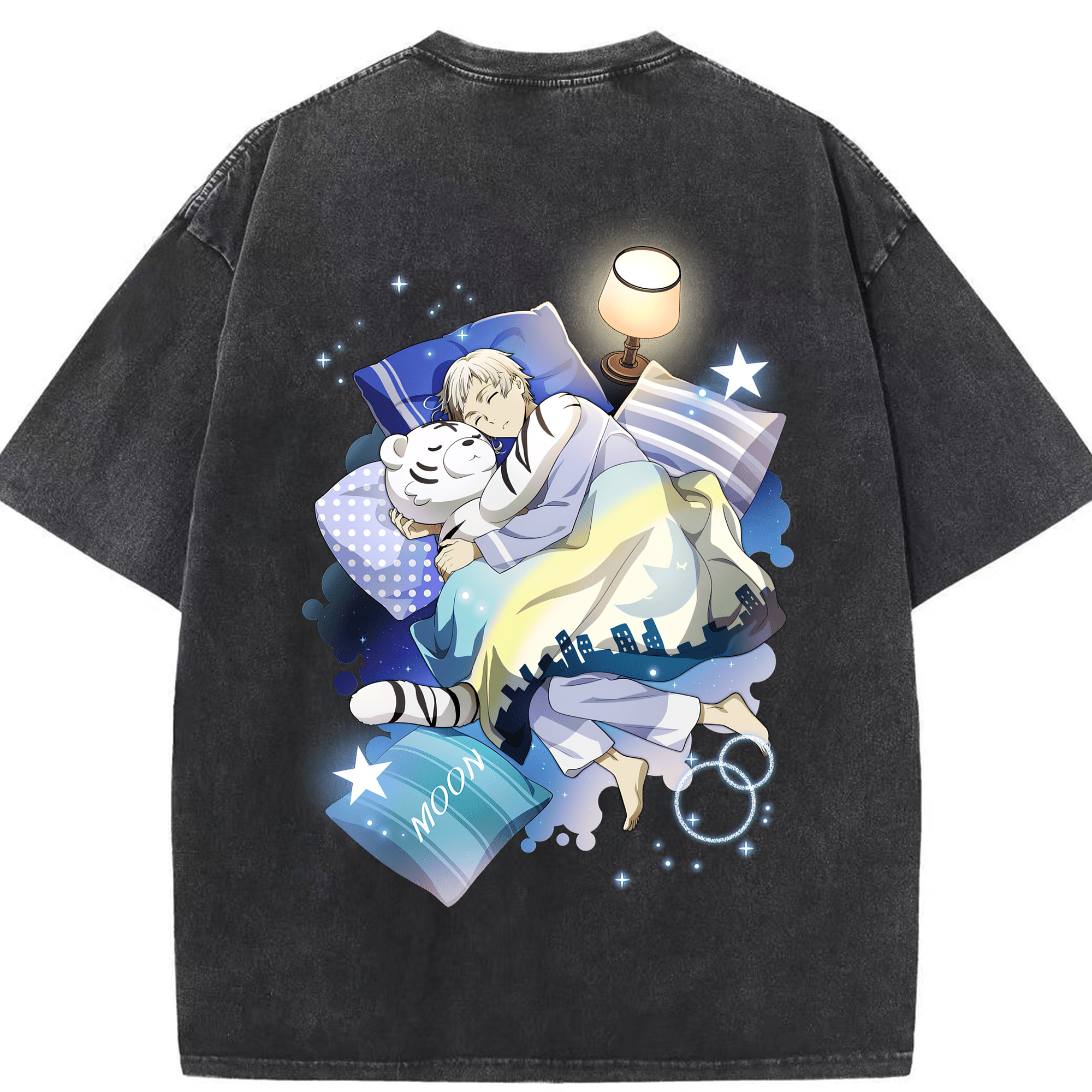 （画像用） 文豪ストレイドッグス Bungo Stray Dogs 綿100% ヴィンテージ風 半袖Tシャツ（背面プリント）